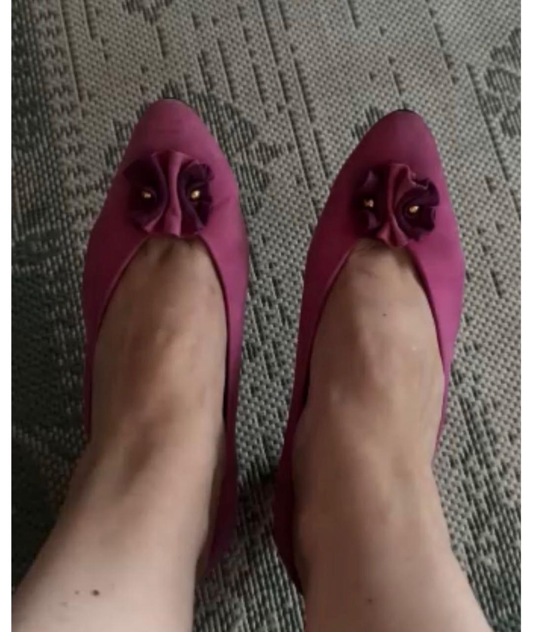 EMILIO PUCCI Розовые замшевые туфли, фото 5