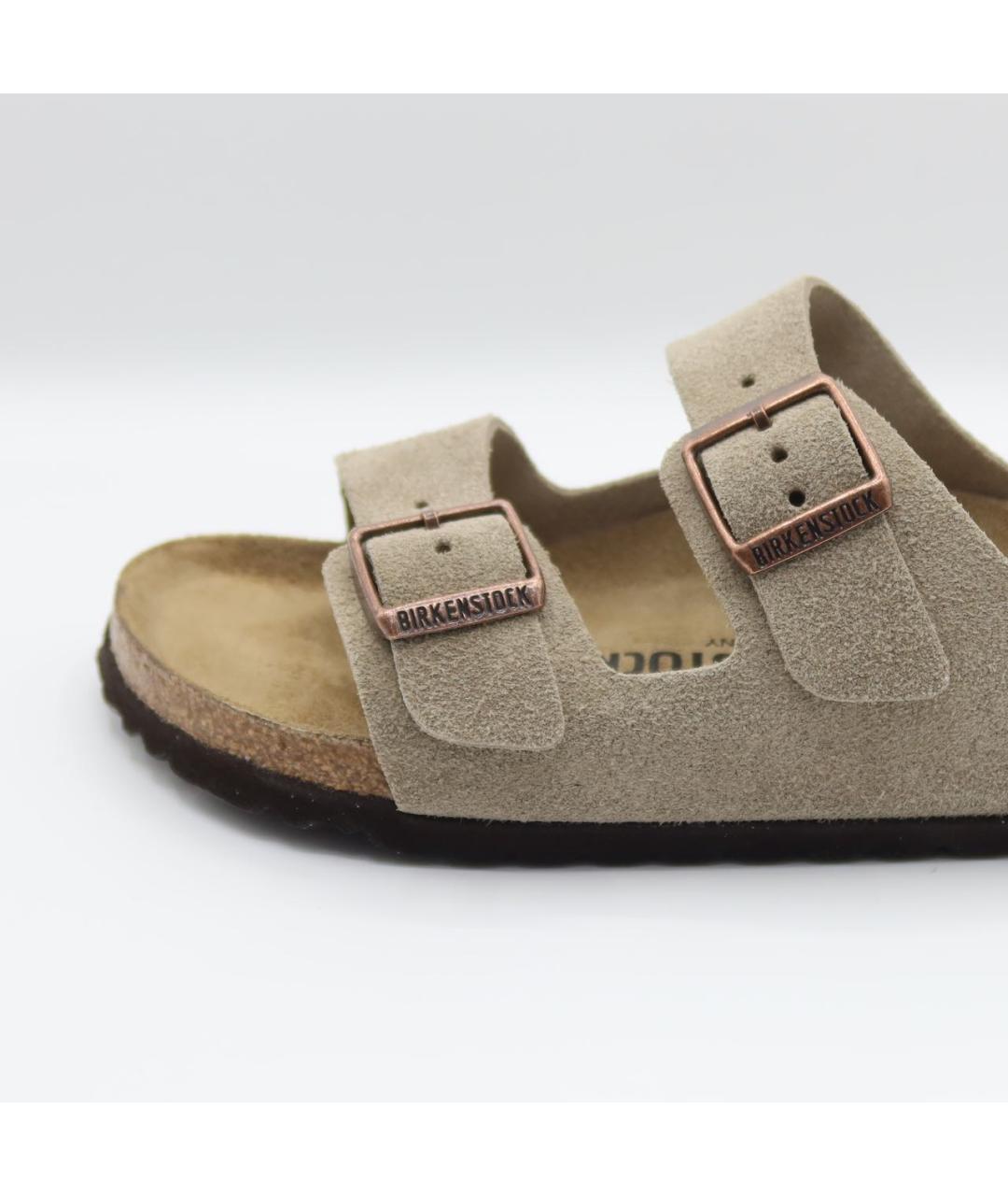 BIRKENSTOCK Бежевые замшевые сандалии, фото 2