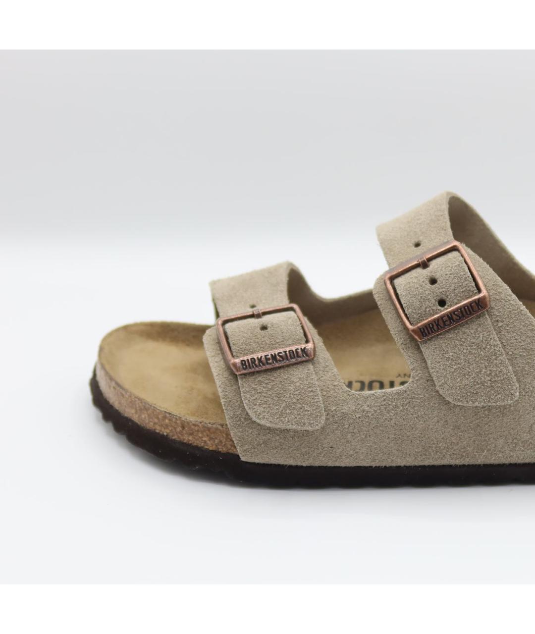 BIRKENSTOCK Бежевые замшевые сандалии, фото 2