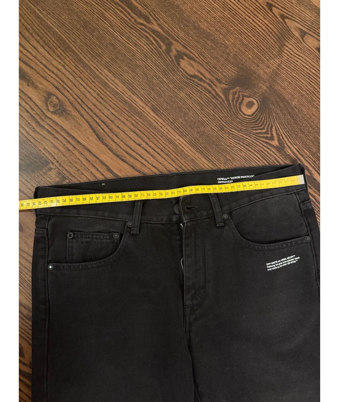 OFF-WHITE Черные хлопко-эластановые джинсы скинни, фото 4