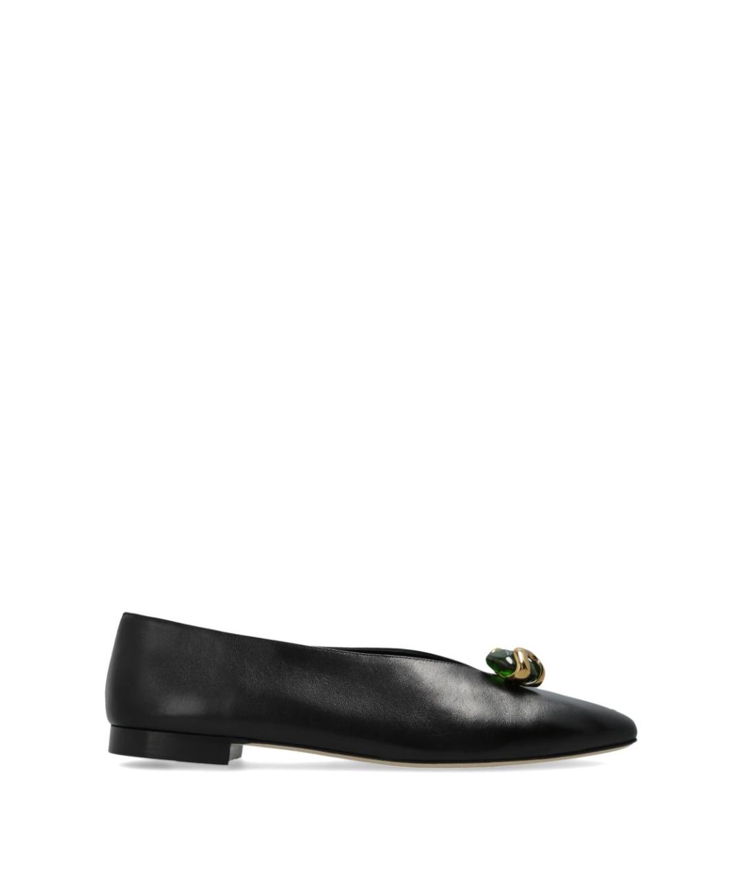 JIMMY CHOO Черные кожаные балетки, фото 1