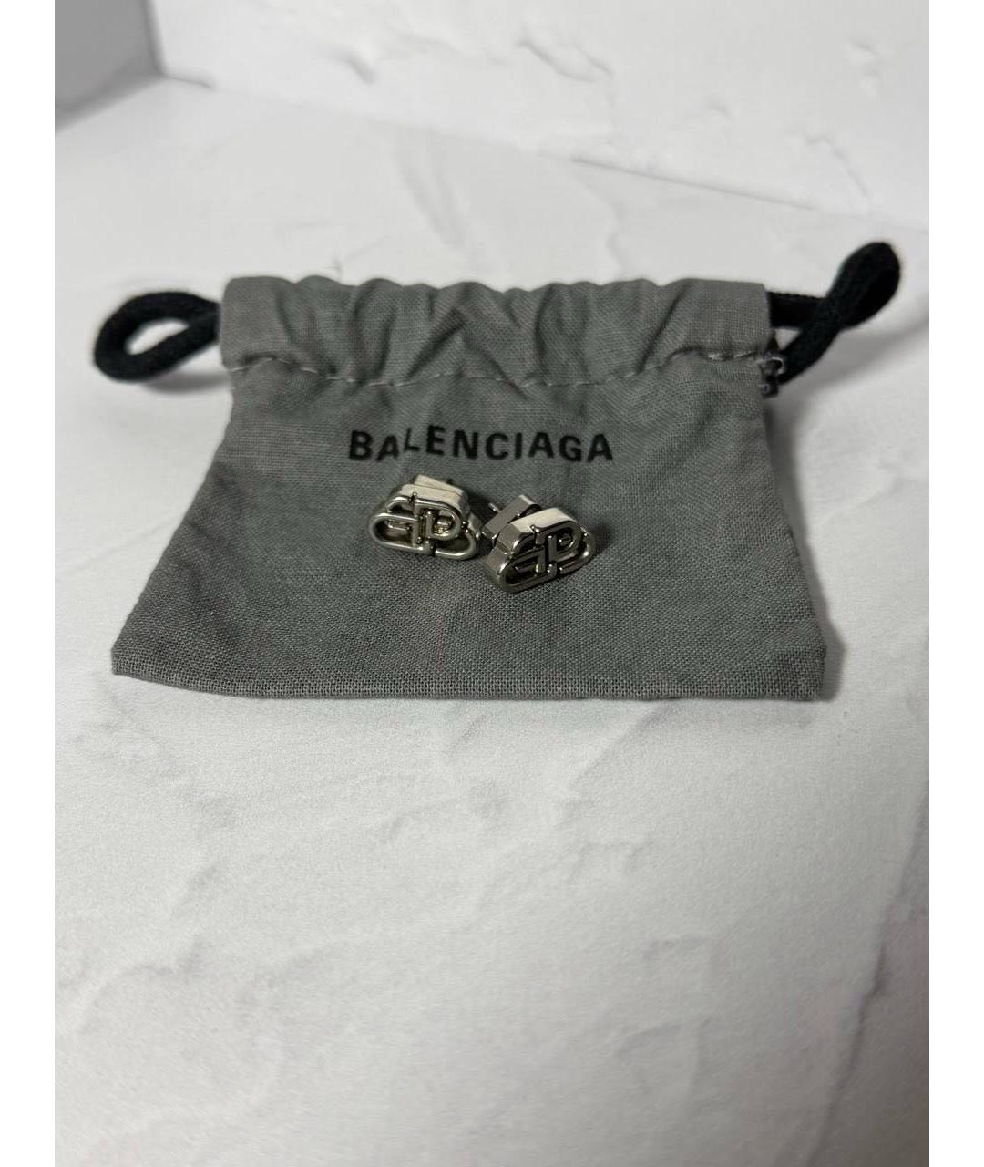 BALENCIAGA Серебряные металлические серьги, фото 6