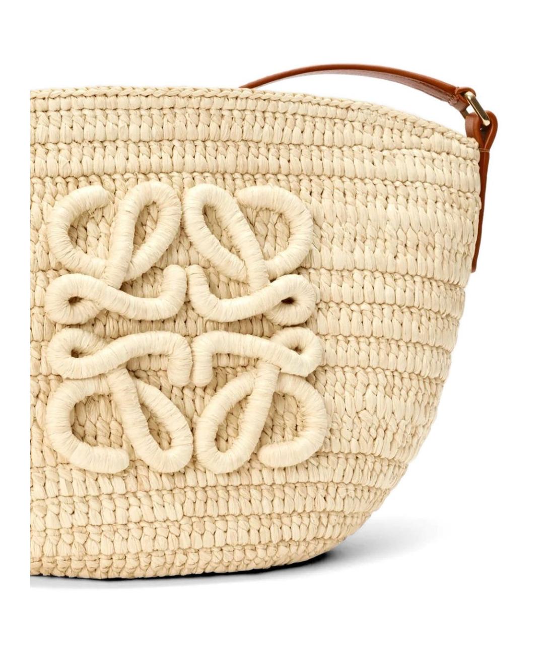 LOEWE Бежевая пелетеная сумка через плечо, фото 4