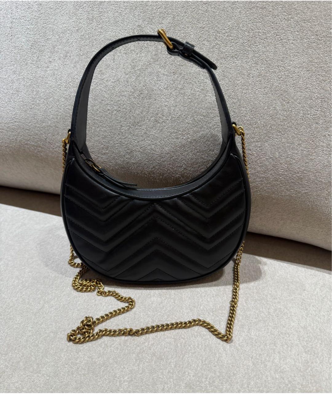 GUCCI Черная кожаная сумка через плечо, фото 3