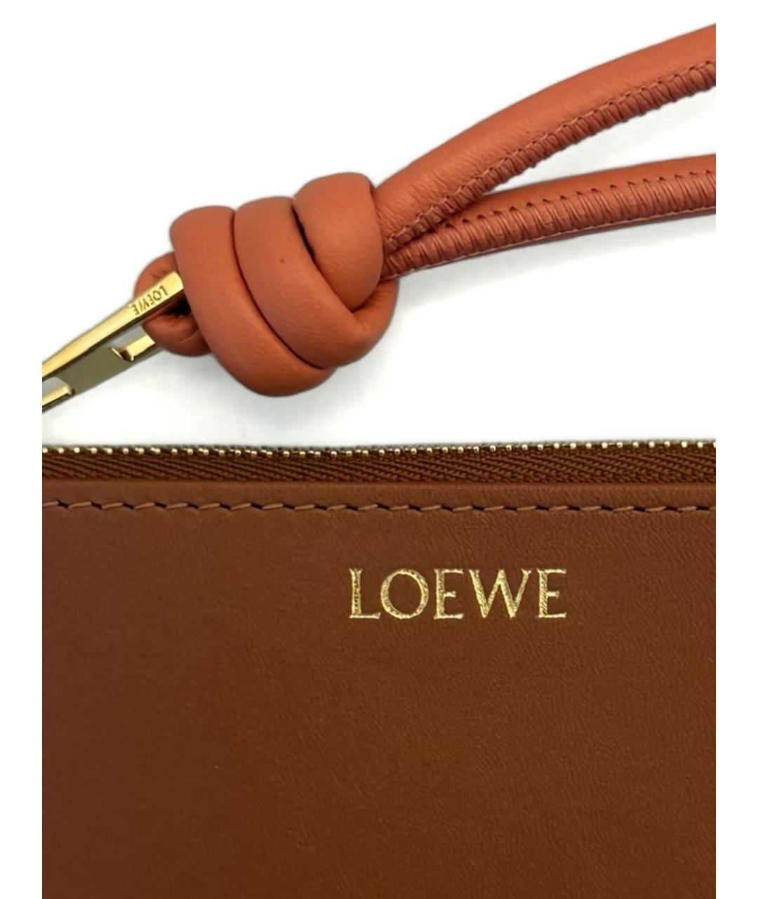 LOEWE Коричневый кожаный кошелек, фото 2