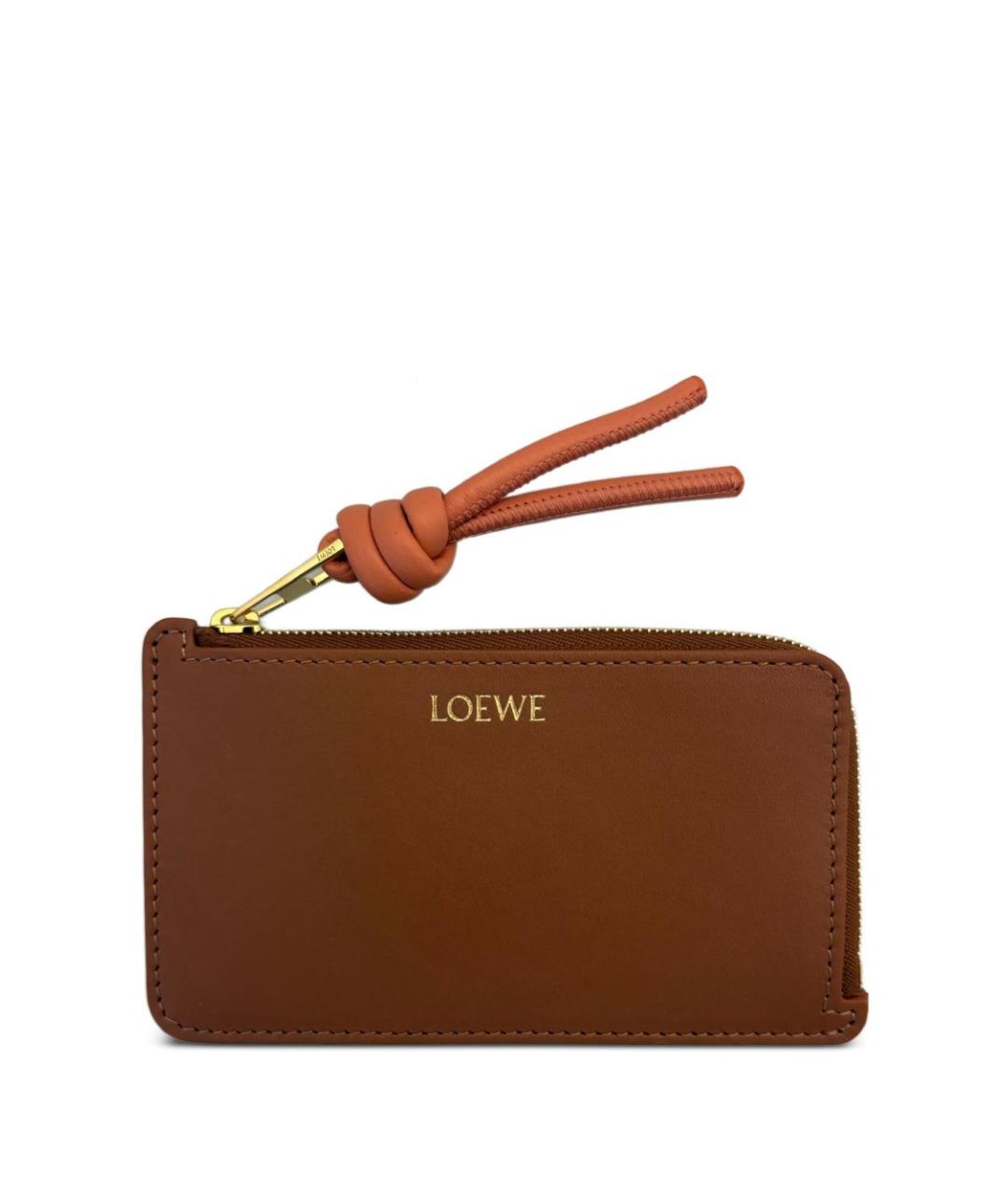 LOEWE Коричневый кожаный кошелек, фото 3