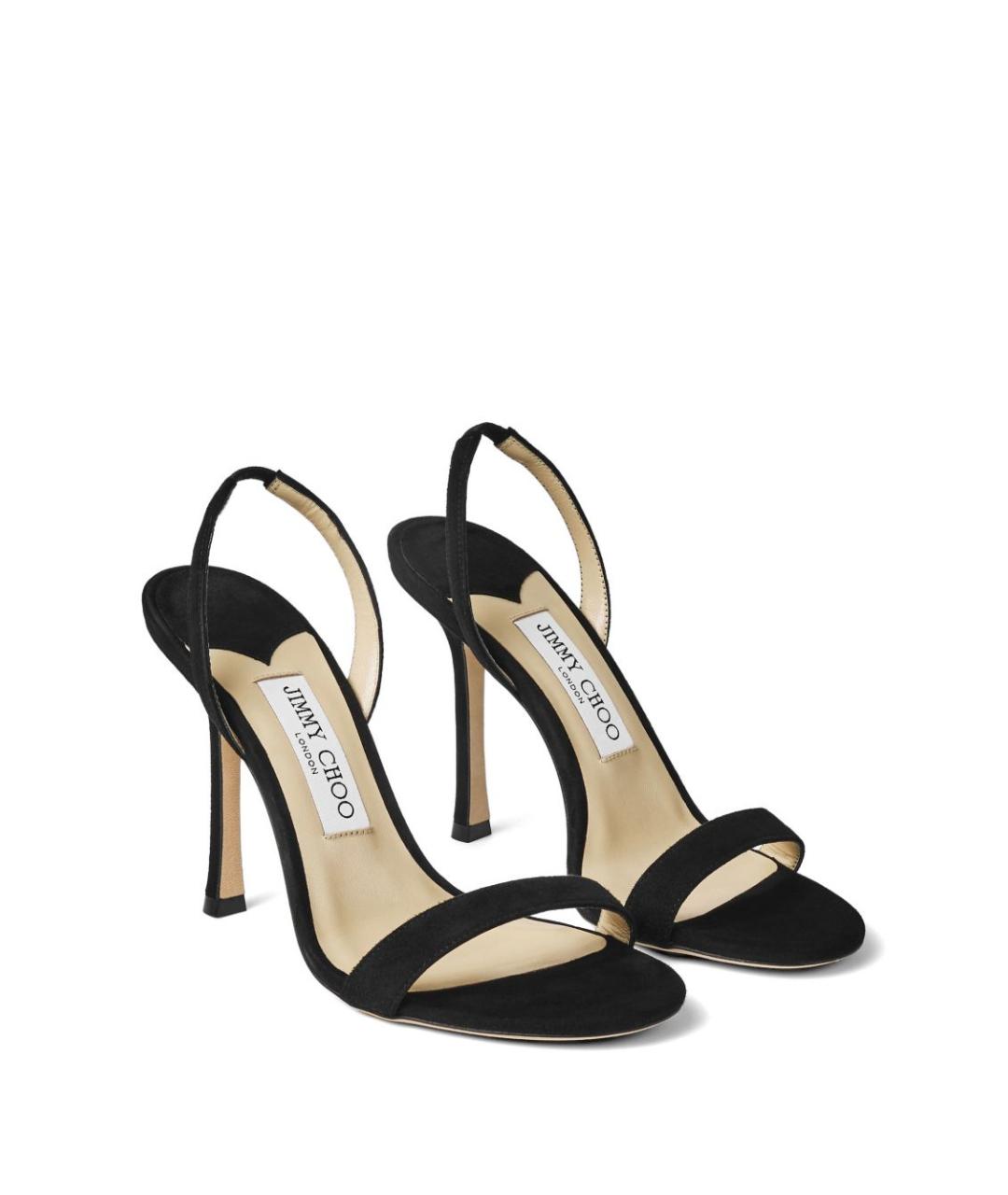 JIMMY CHOO Черные замшевые босоножки, фото 2