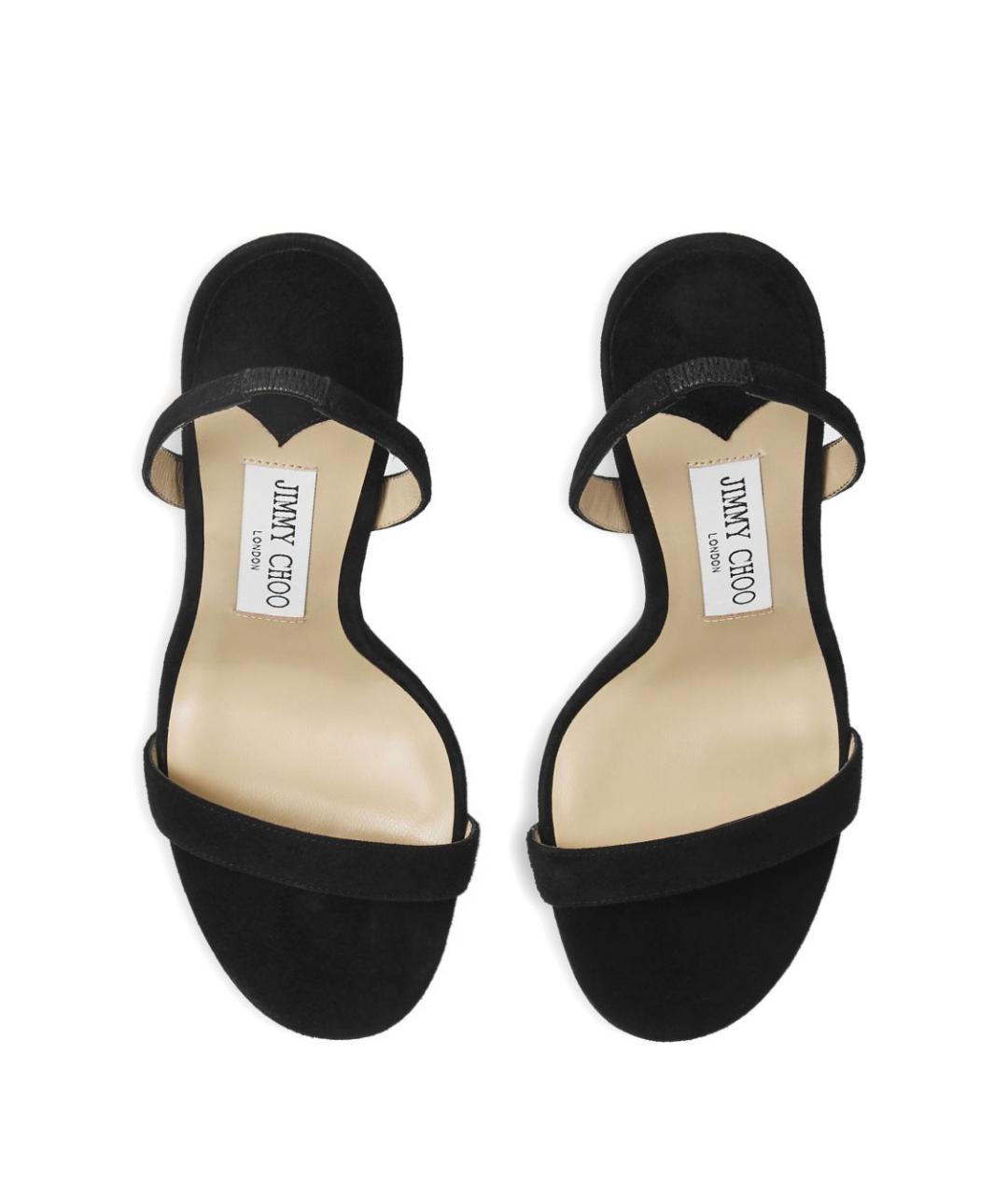 JIMMY CHOO Черные замшевые босоножки, фото 3