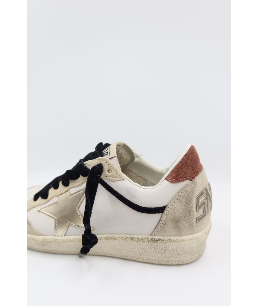 GOLDEN GOOSE DELUXE BRAND Бежевые кожаные кеды, фото 3