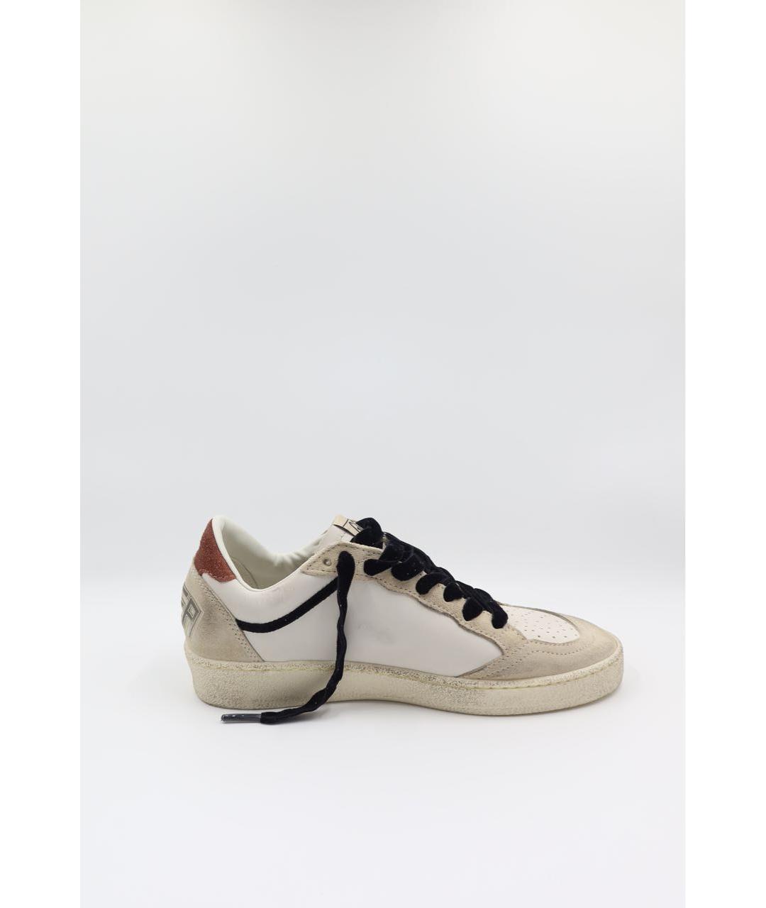 GOLDEN GOOSE DELUXE BRAND Бежевые кожаные кеды, фото 4