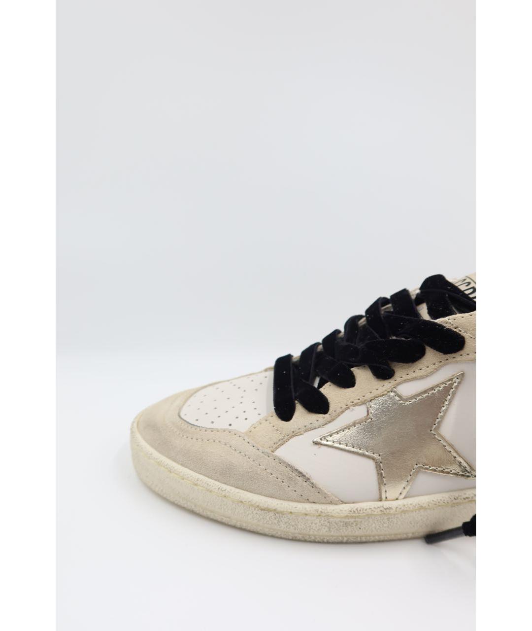GOLDEN GOOSE DELUXE BRAND Бежевые кожаные кеды, фото 2