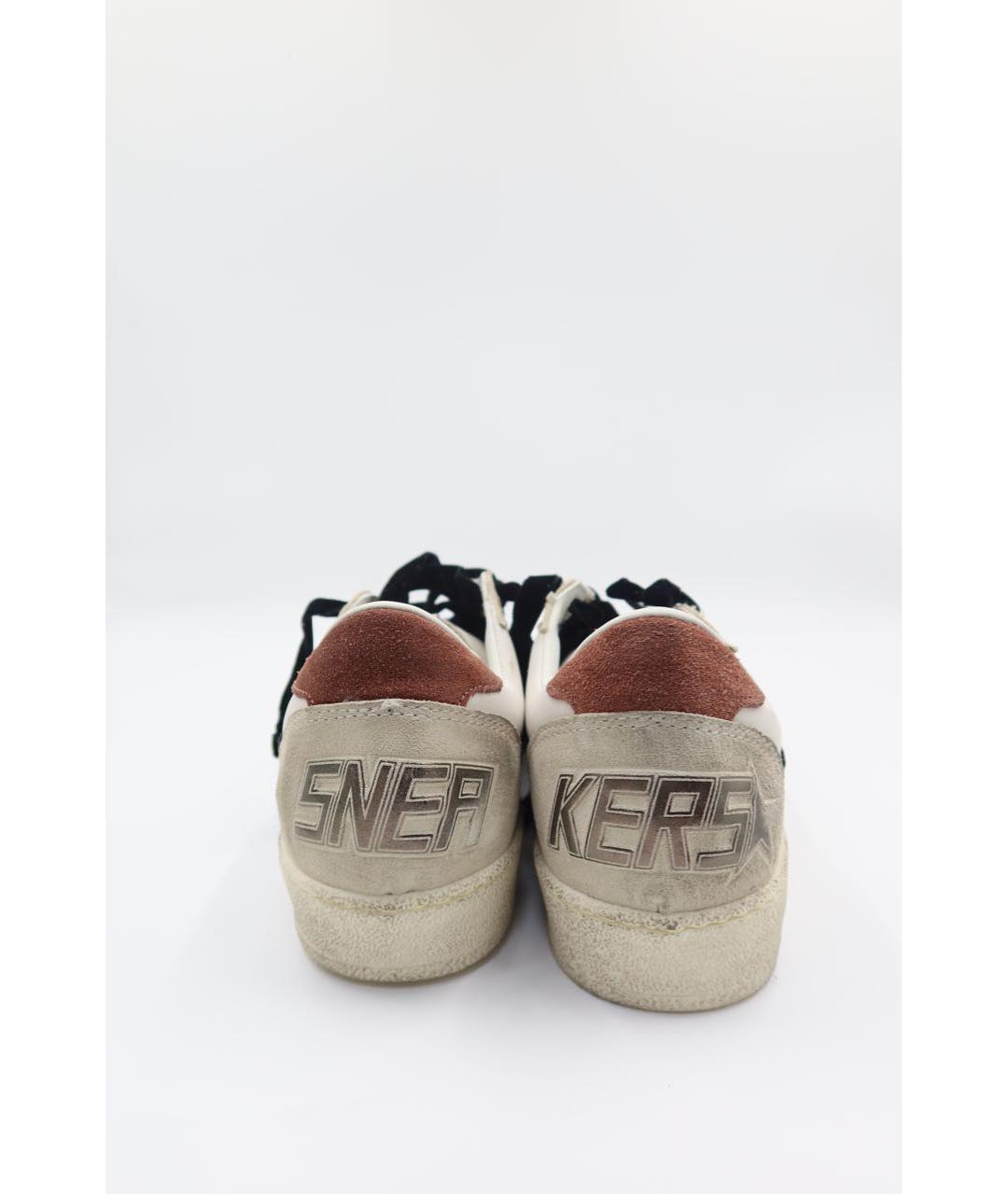 GOLDEN GOOSE DELUXE BRAND Бежевые кожаные кеды, фото 5