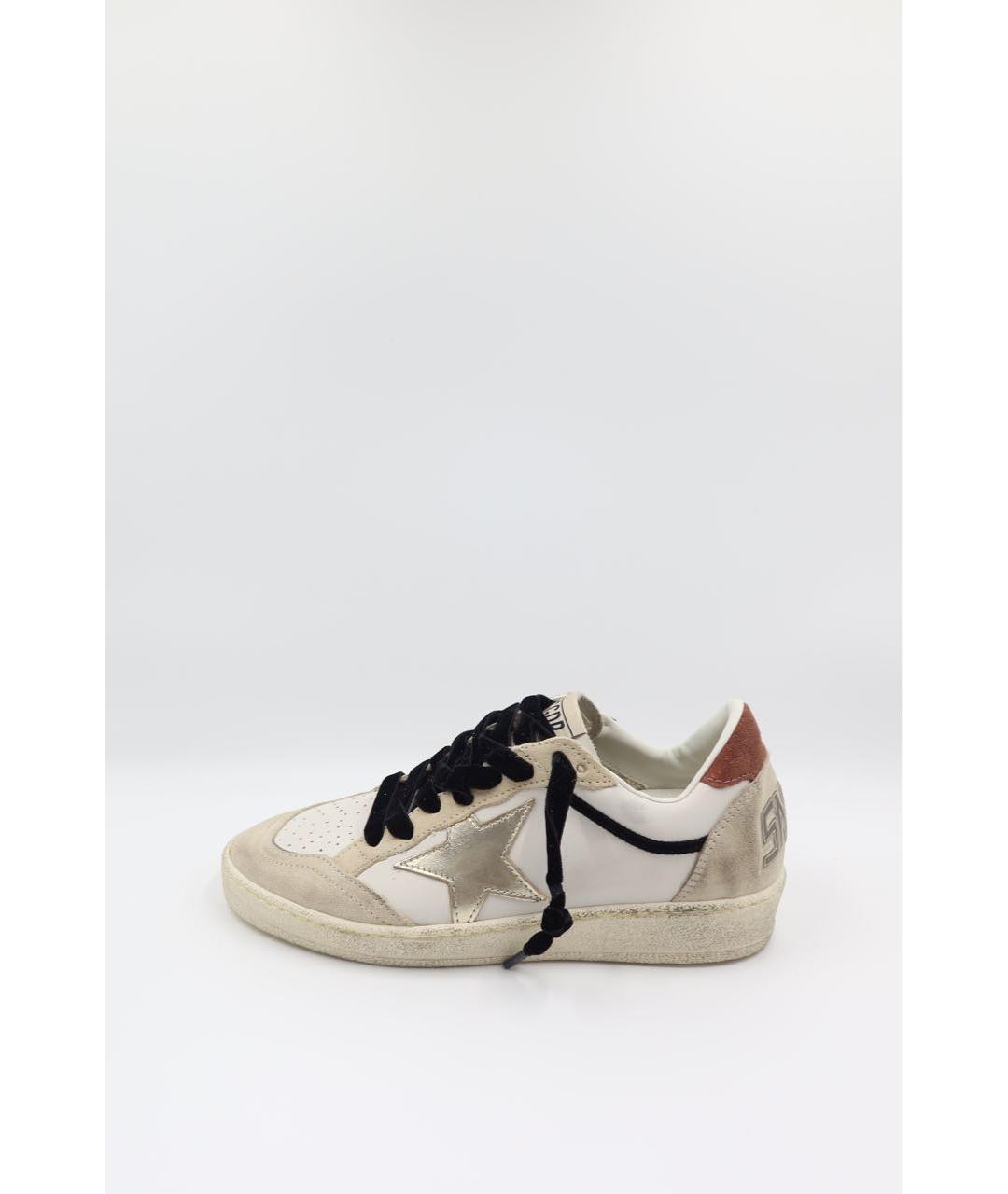 GOLDEN GOOSE DELUXE BRAND Бежевые кожаные кеды, фото 7