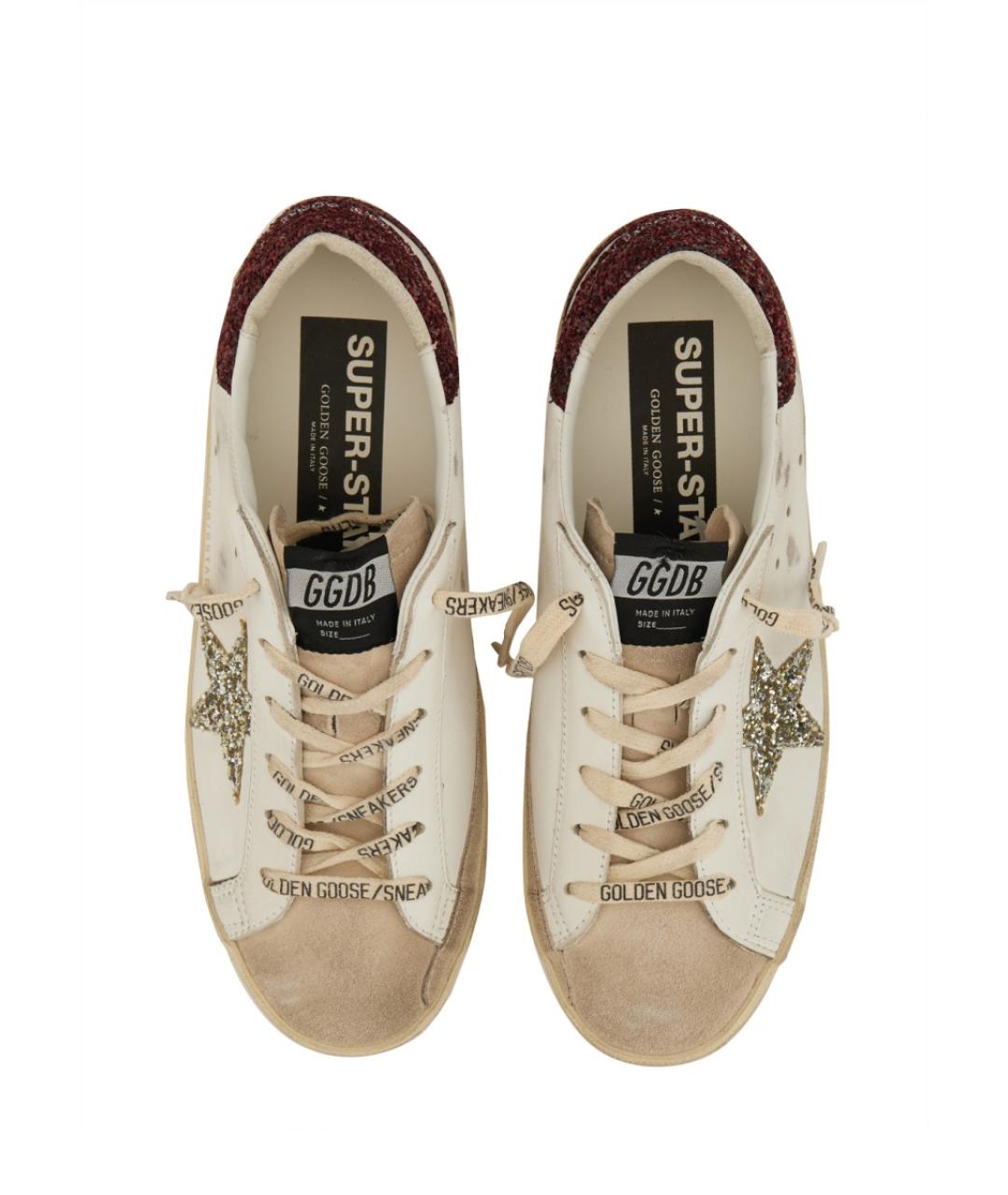 GOLDEN GOOSE DELUXE BRAND Белые кожаные кроссовки, фото 2