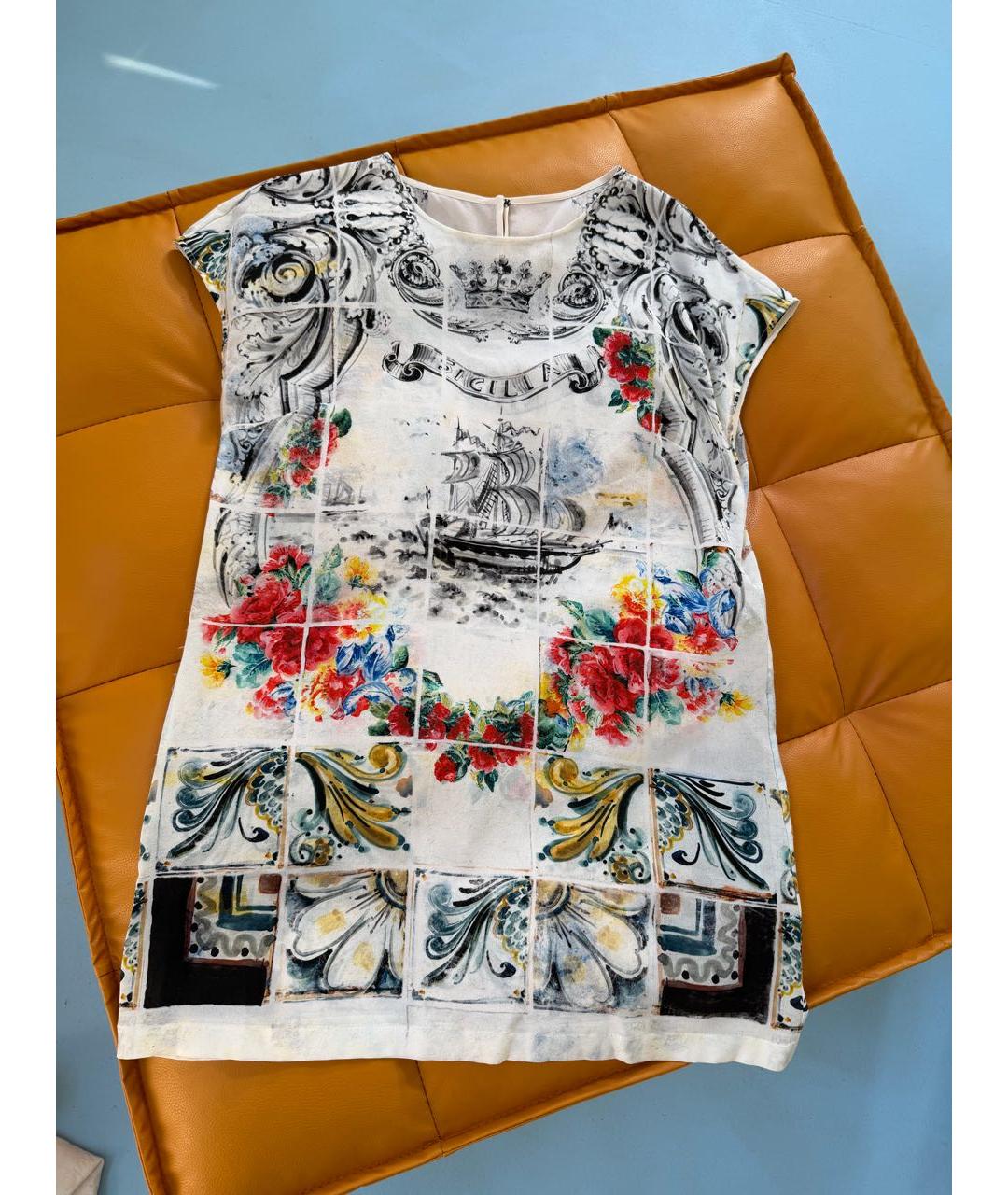 DOLCE&GABBANA Белая шелковая рубашка, фото 2