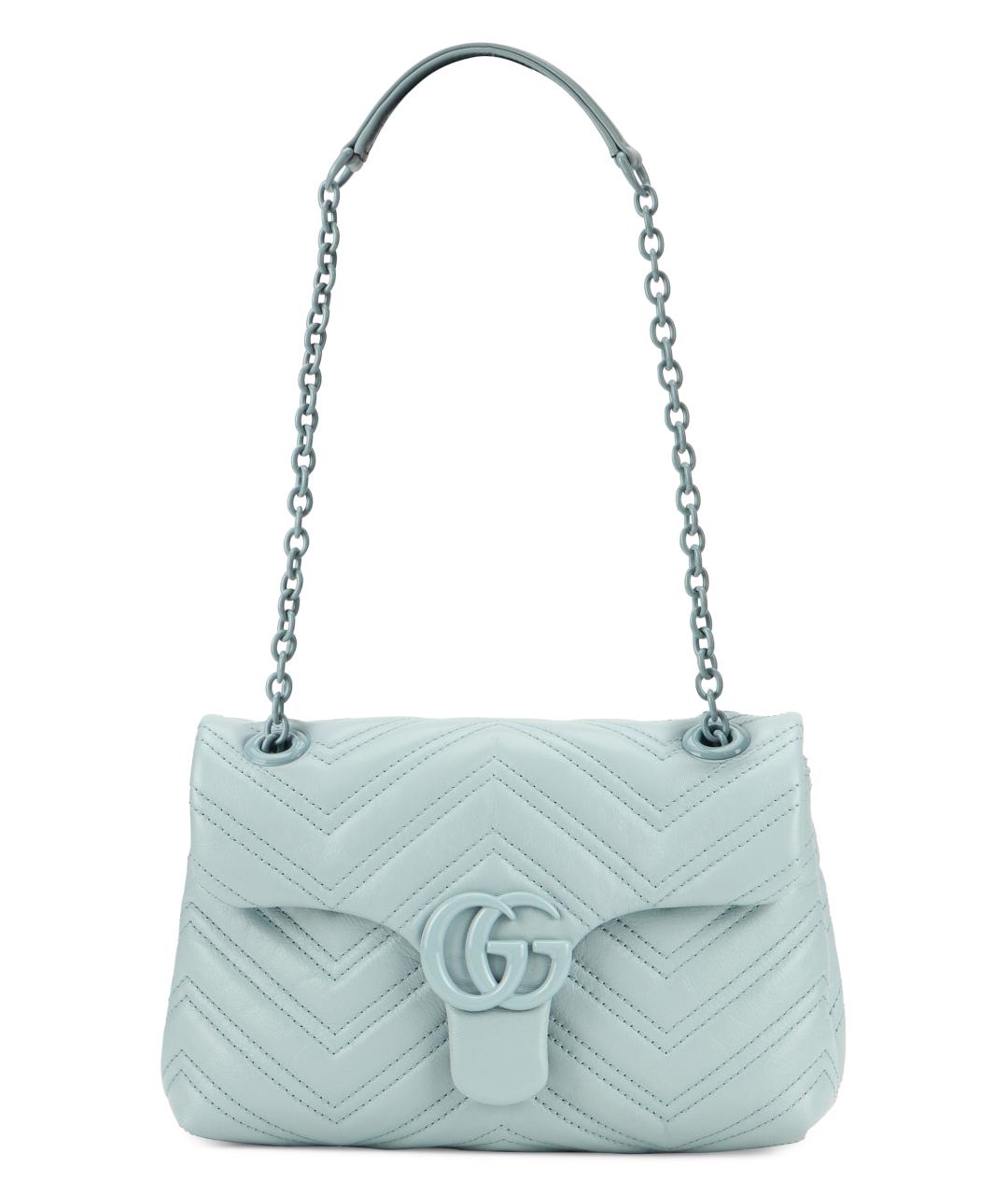 GUCCI Голубая кожаная сумка через плечо, фото 2