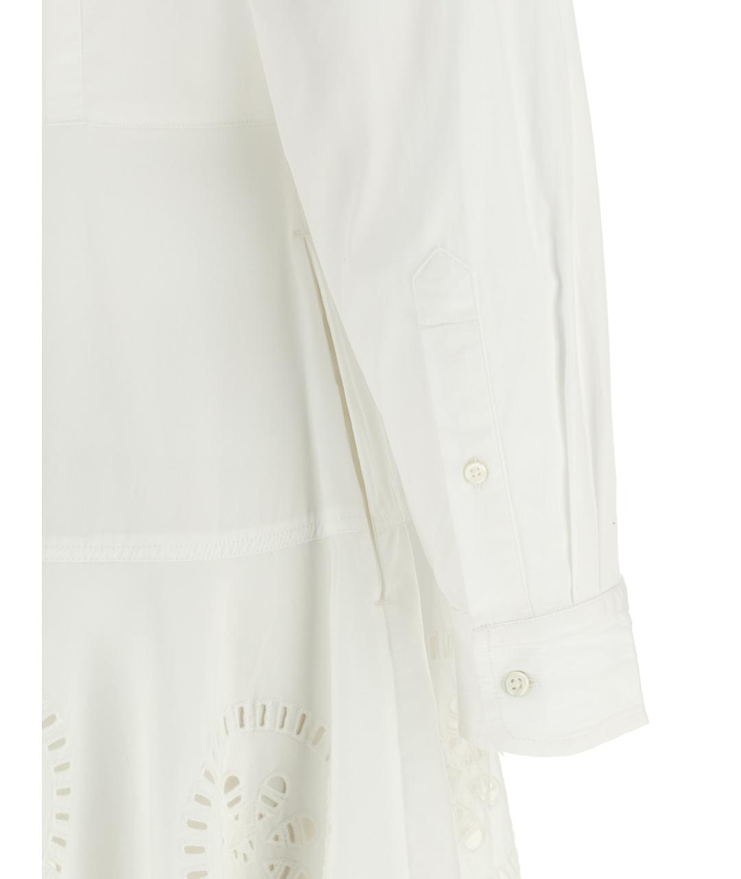 POLO RALPH LAUREN Белое хлопковое повседневное платье, фото 4