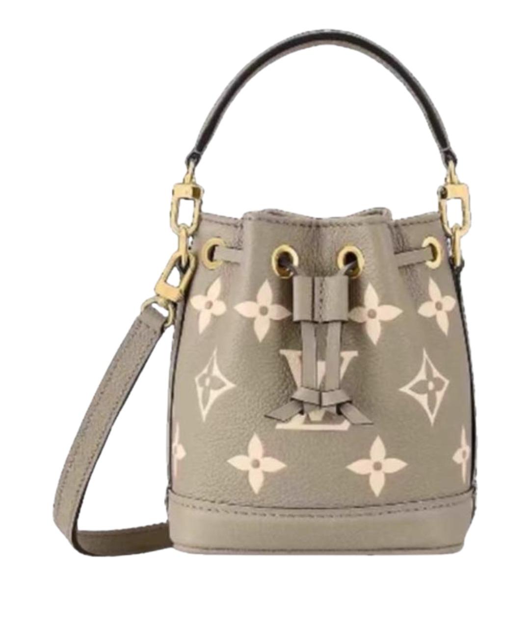 LOUIS VUITTON Бежевая кожаная сумка с короткими ручками, фото 1