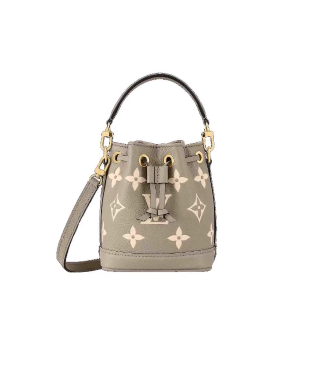 LOUIS VUITTON Бежевая кожаная сумка с короткими ручками, фото 5