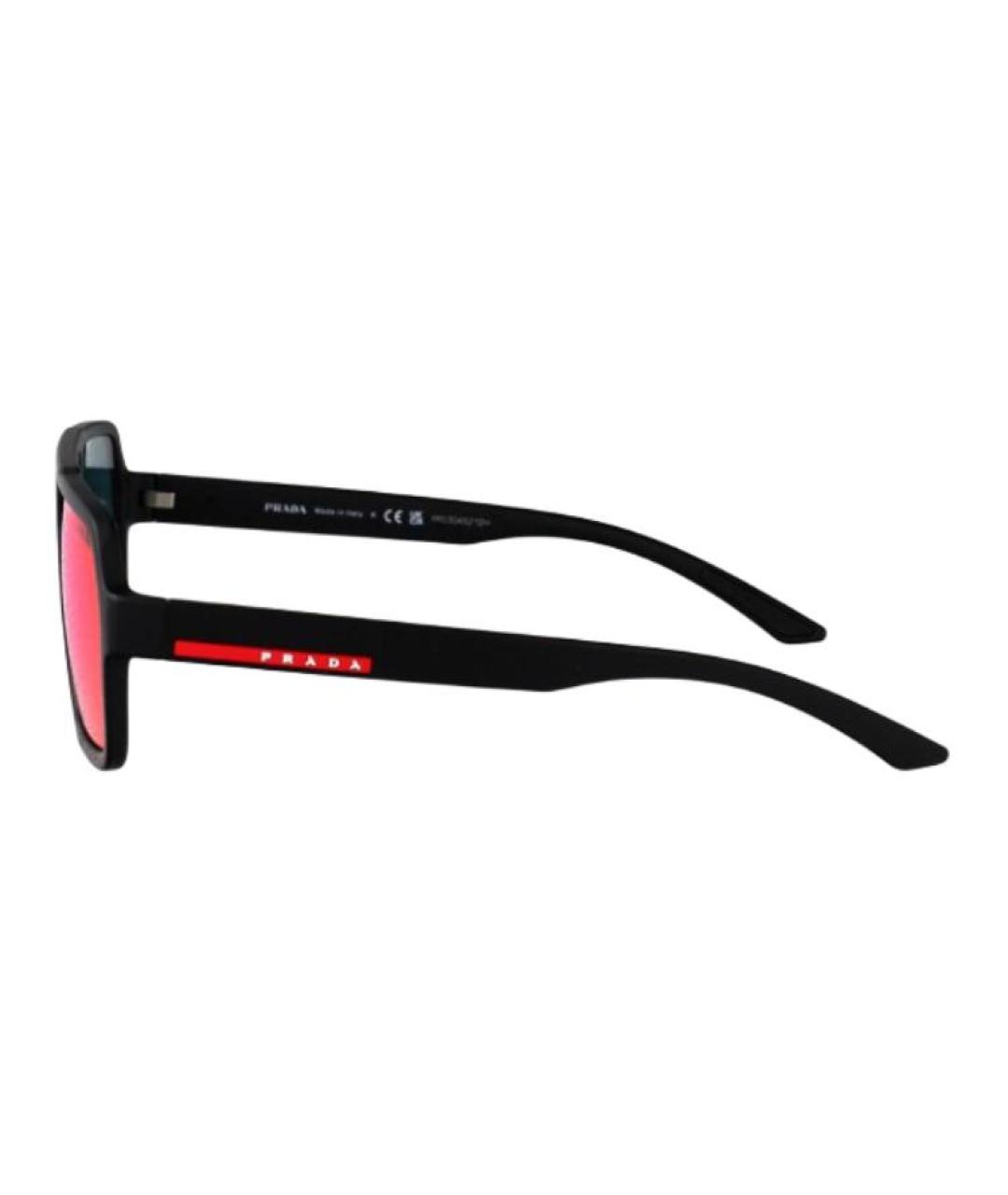 PRADA Черные пластиковые солнцезащитные очки, фото 4