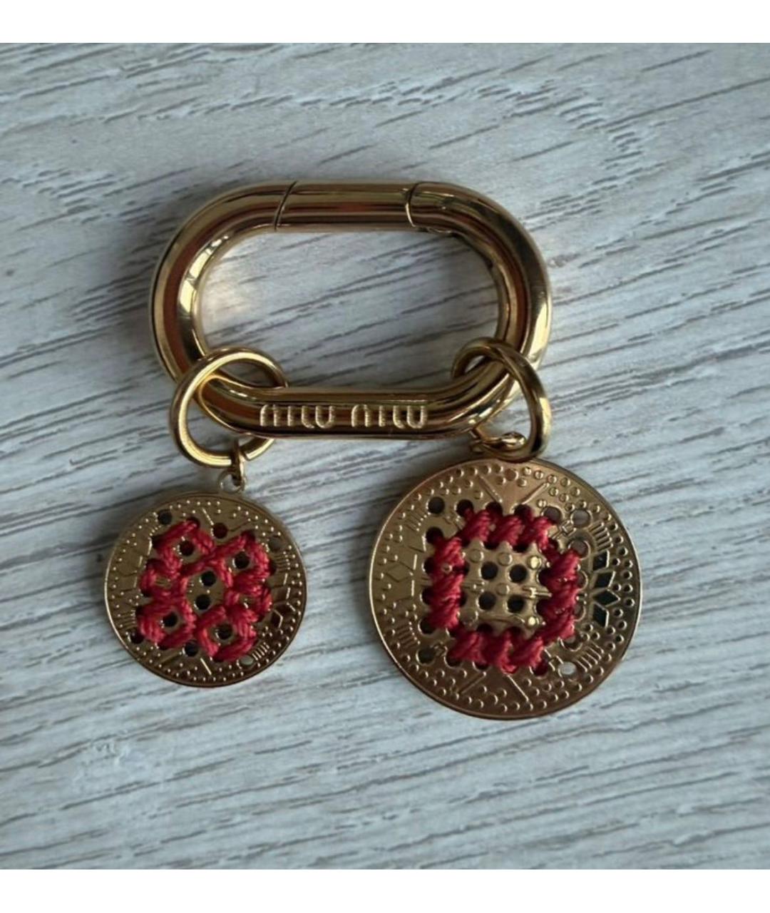 MIU MIU Золотой брелок, фото 5