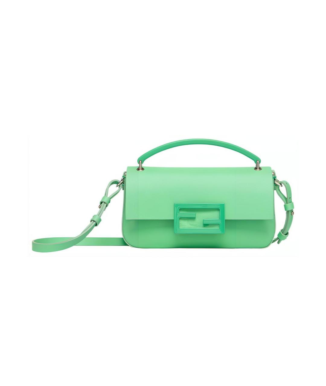 FENDI Зеленая кожаная поясная сумка, фото 5