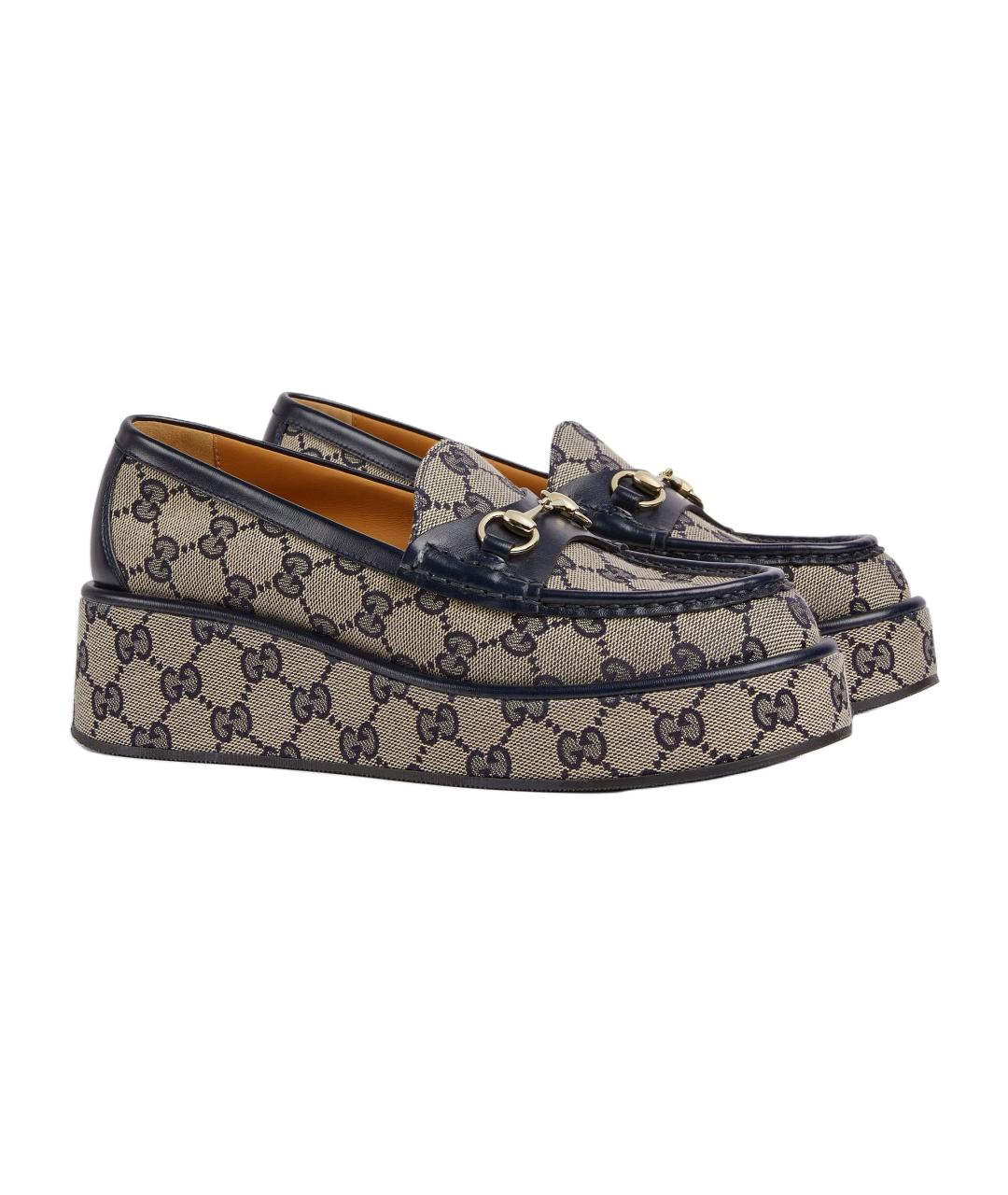GUCCI Бежевые лоферы, фото 3