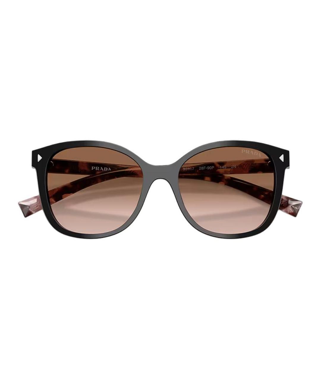 PRADA Черные пластиковые солнцезащитные очки, фото 3