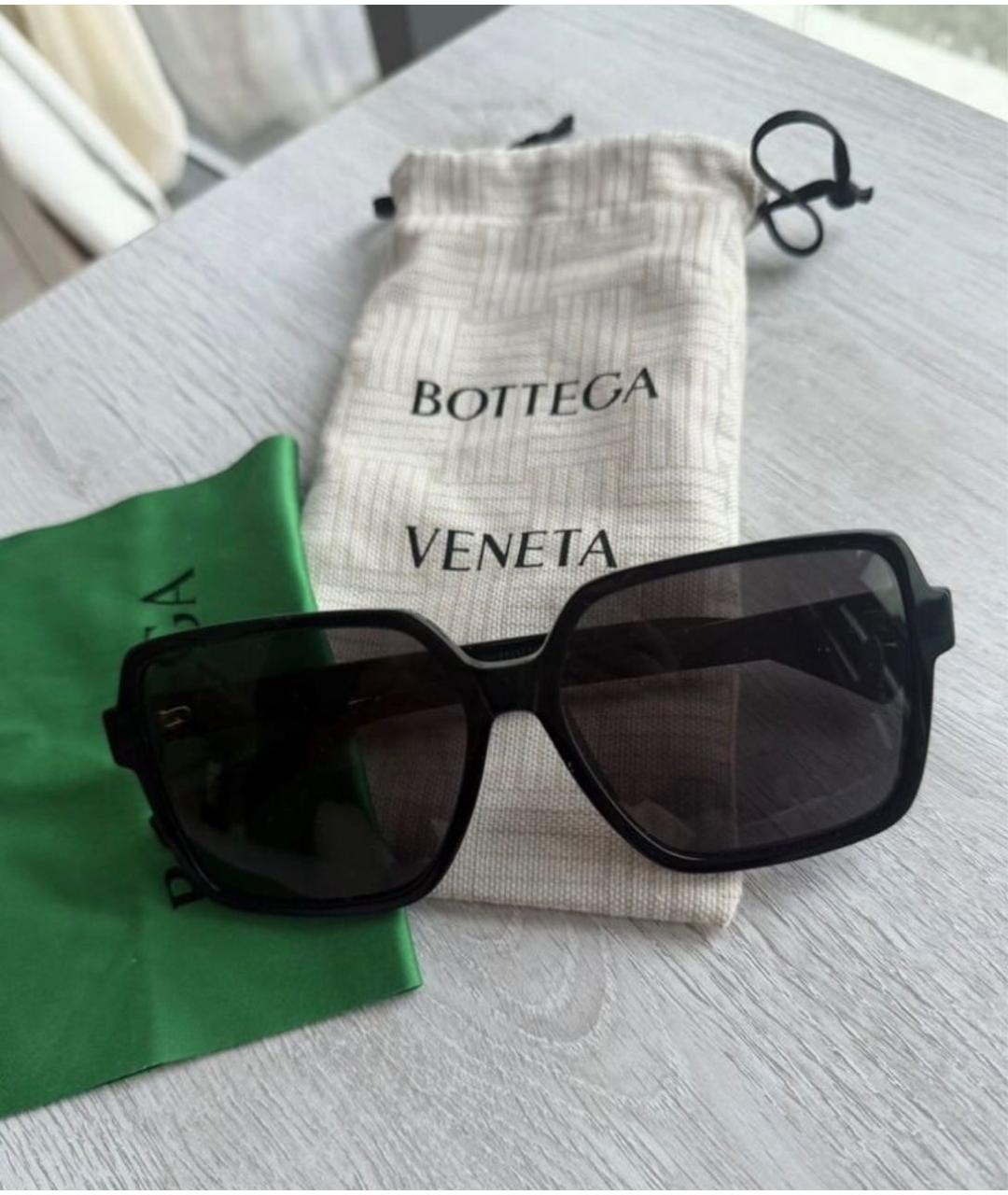 BOTTEGA VENETA Черные пластиковые солнцезащитные очки, фото 4