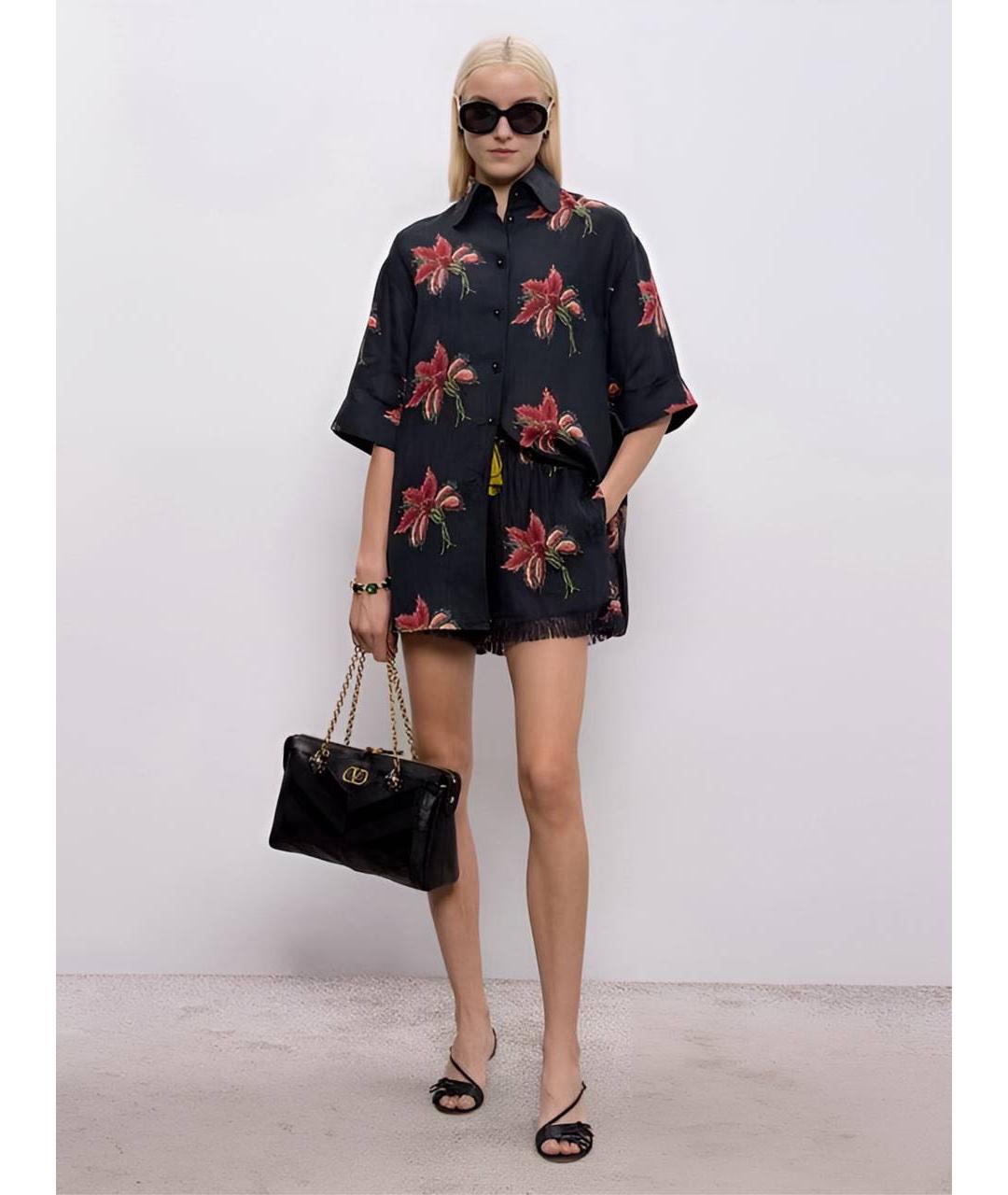 VALENTINO Черная льняная рубашка, фото 2