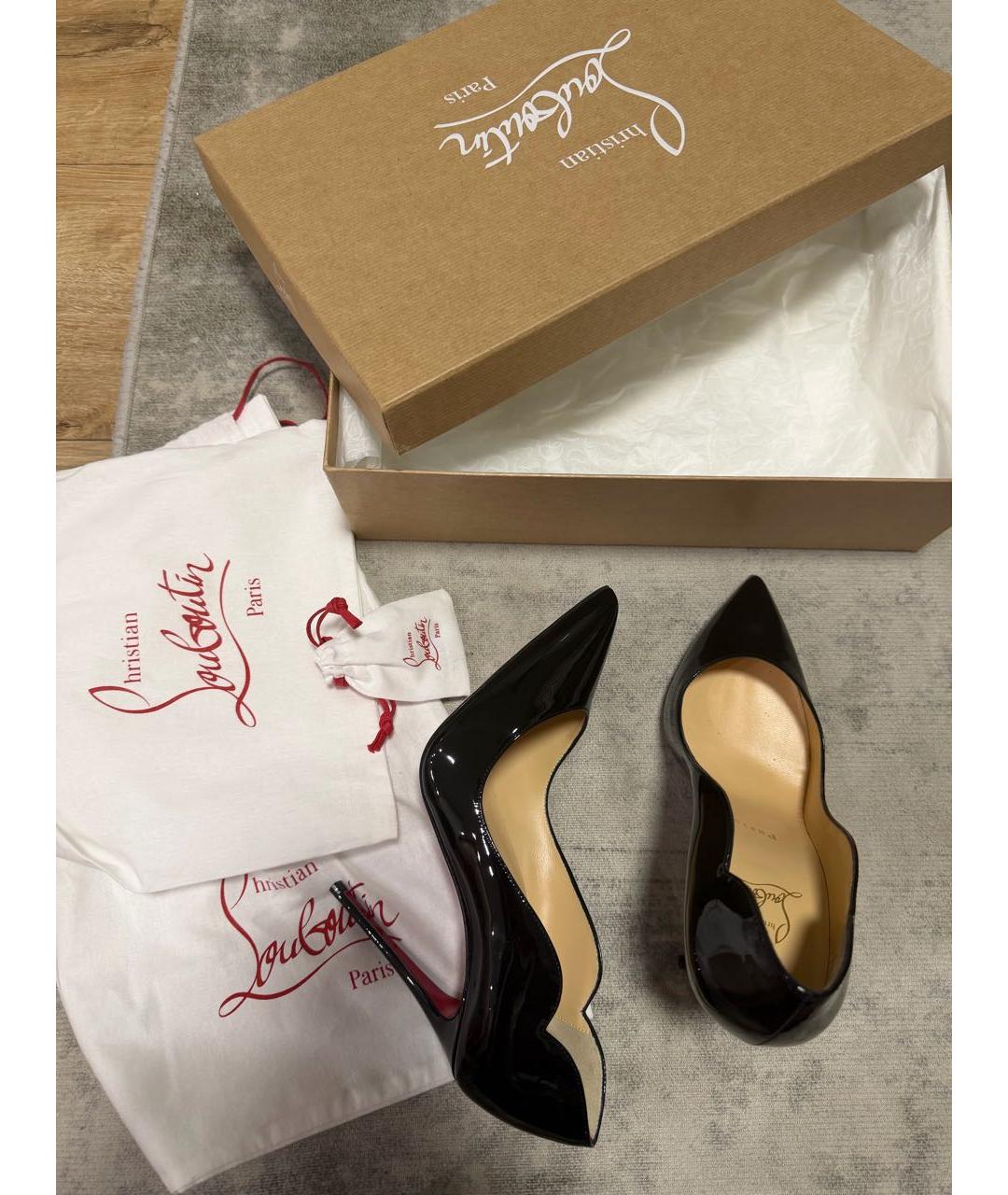 CHRISTIAN LOUBOUTIN Черные туфли из лакированной кожи, фото 5