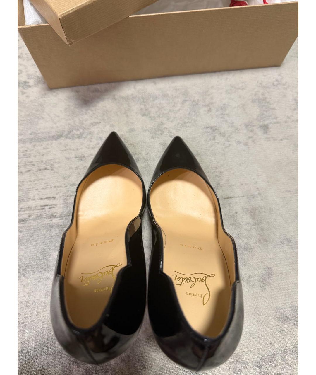 CHRISTIAN LOUBOUTIN Черные туфли из лакированной кожи, фото 3