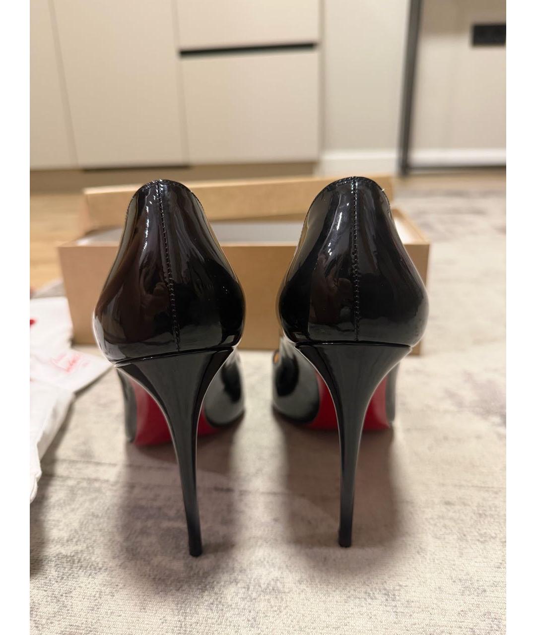 CHRISTIAN LOUBOUTIN Черные туфли из лакированной кожи, фото 4