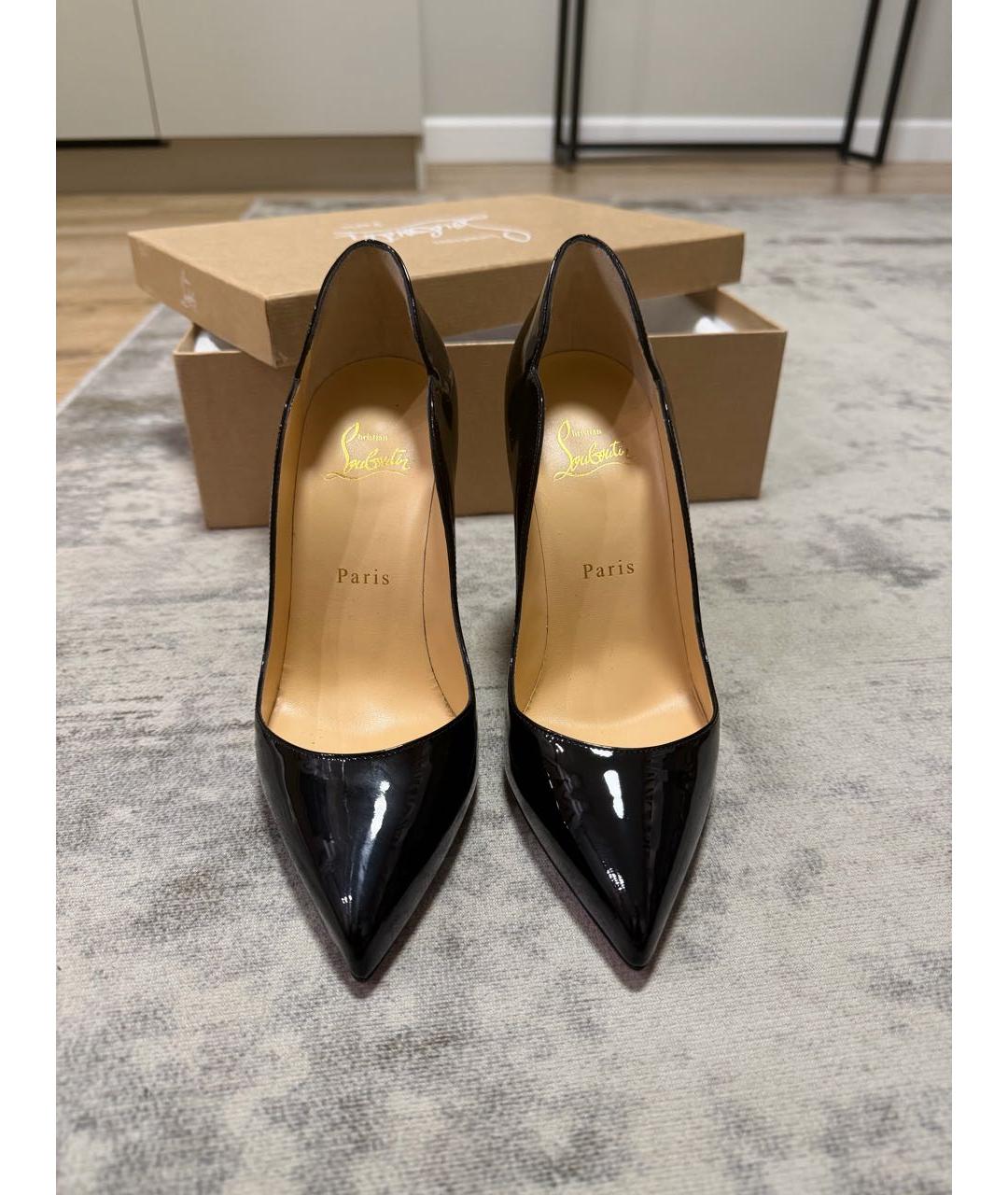 CHRISTIAN LOUBOUTIN Черные туфли из лакированной кожи, фото 2