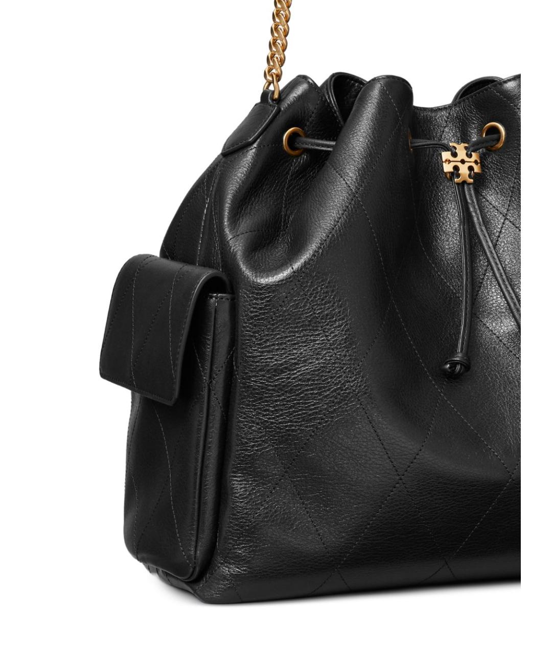 TORY BURCH Черная кожаная сумка через плечо, фото 4