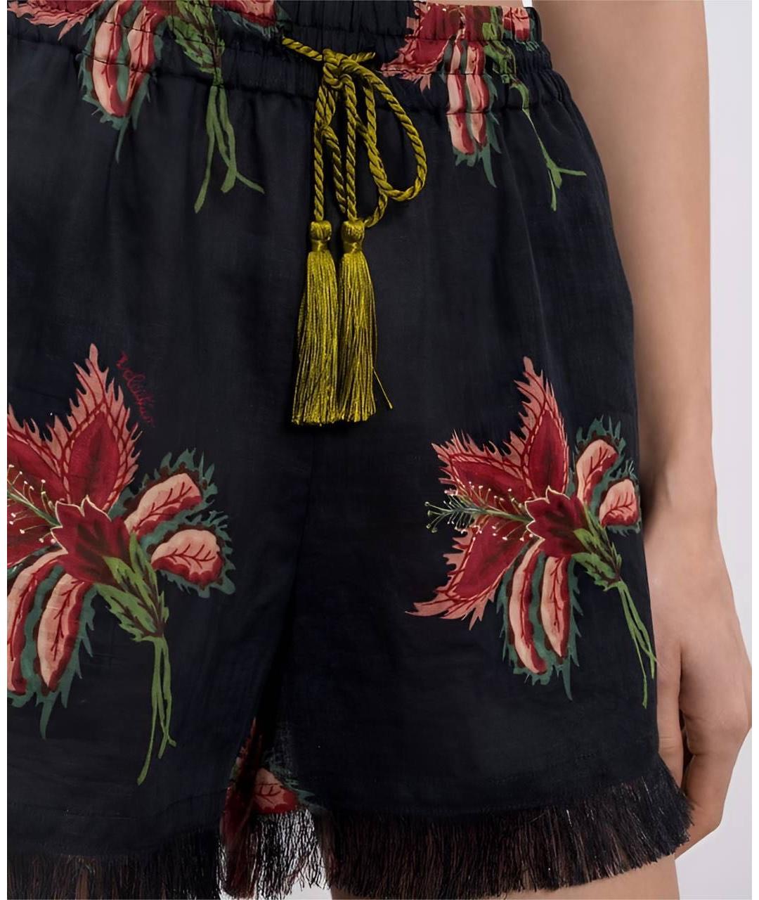 VALENTINO Черные льняные шорты, фото 5