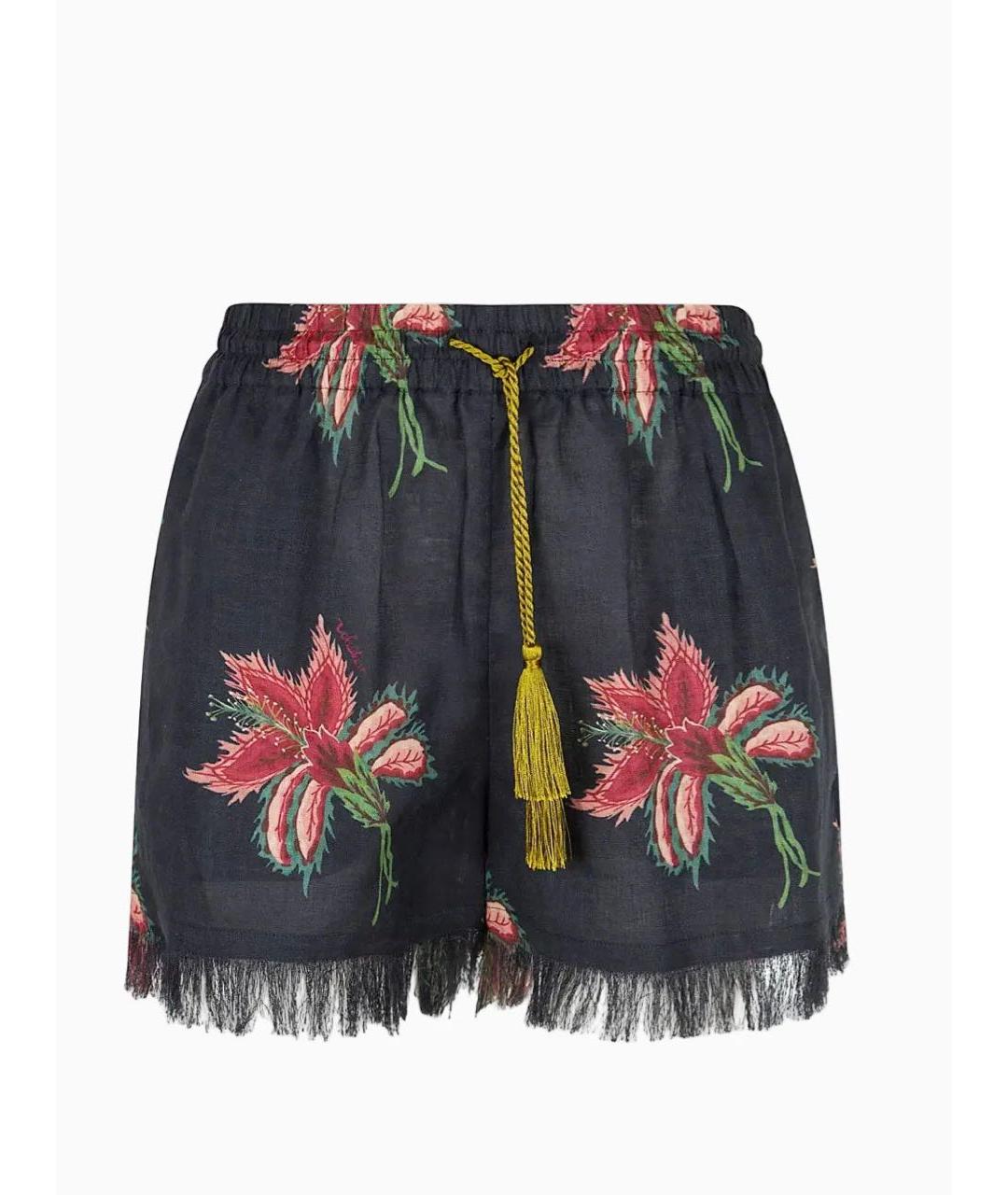 VALENTINO Черные льняные шорты, фото 6