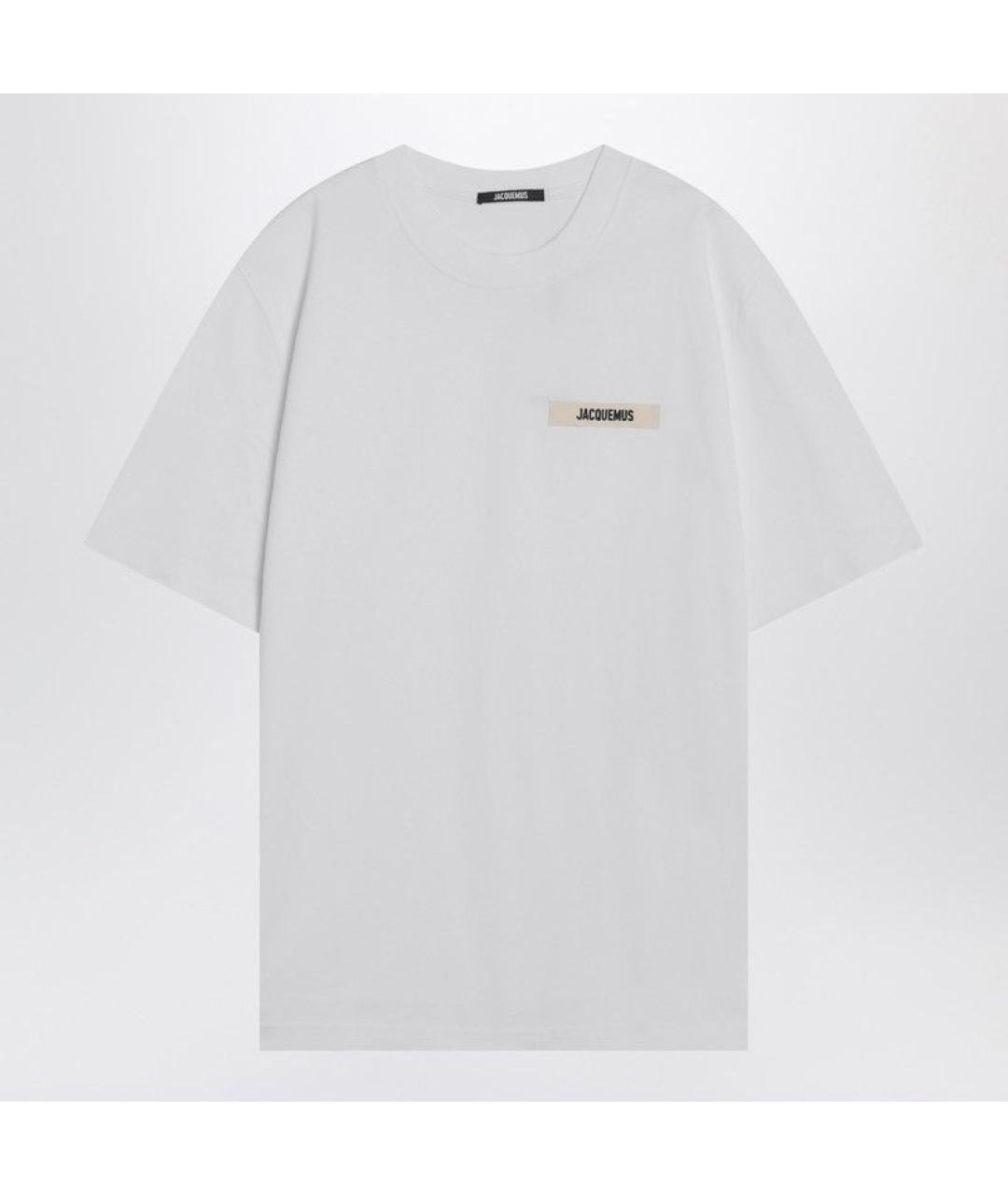 JACQUEMUS Белая хлопковая футболка, фото 3