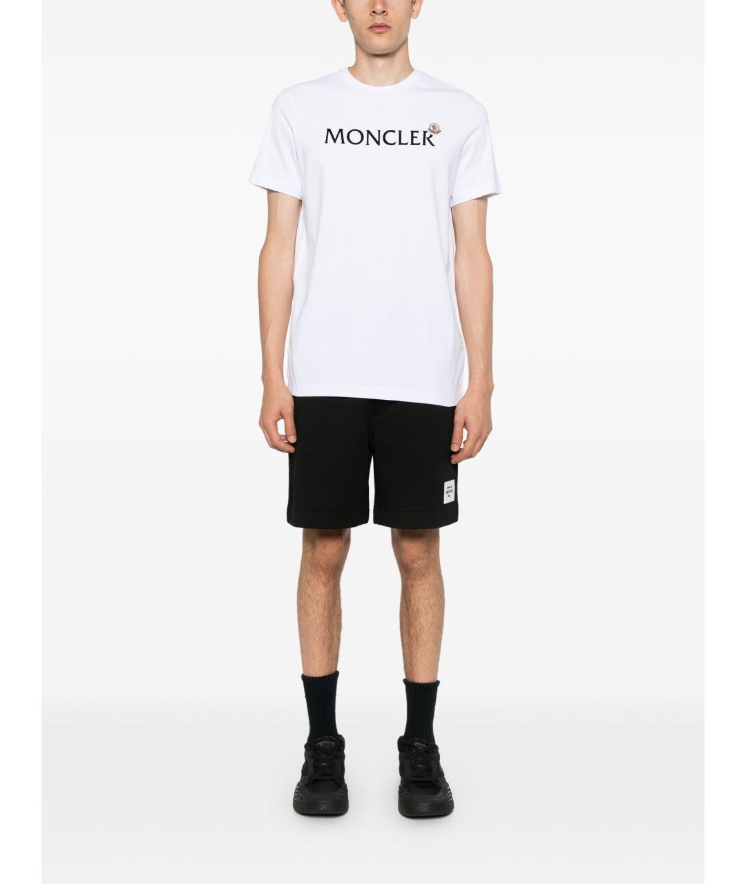 MONCLER Белая хлопковая футболка, фото 5