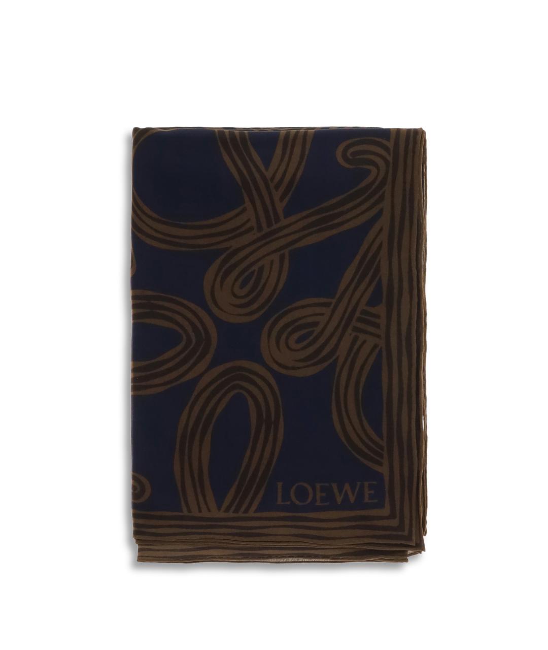 LOEWE Мульти шелковый шарф, фото 1