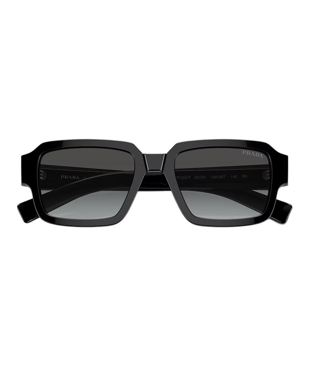PRADA Черные пластиковые солнцезащитные очки, фото 3