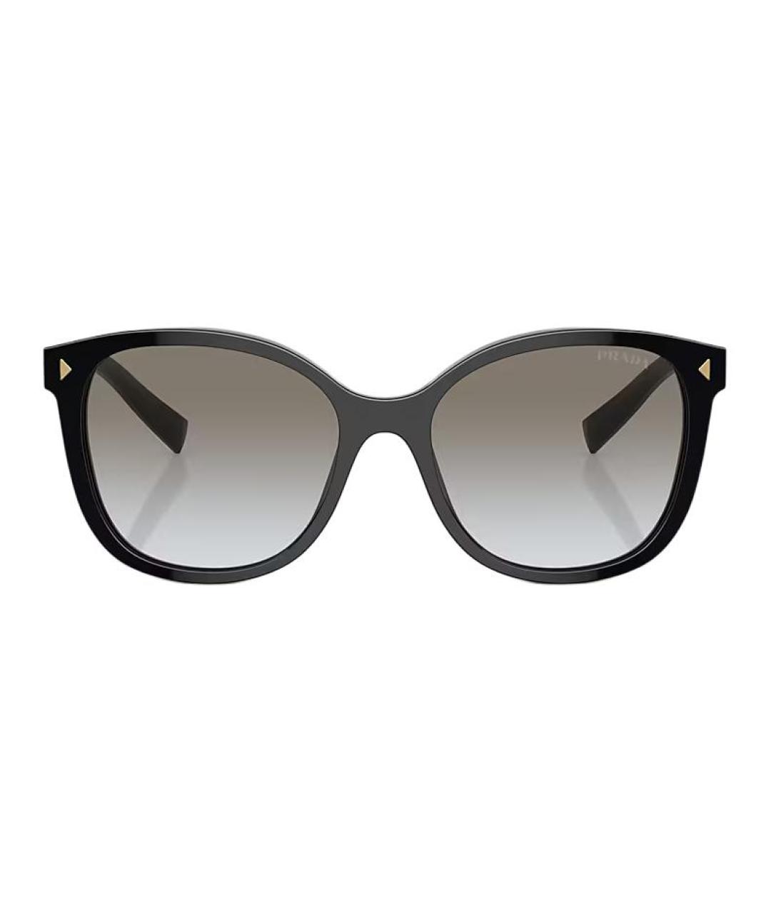 PRADA Черные пластиковые солнцезащитные очки, фото 2