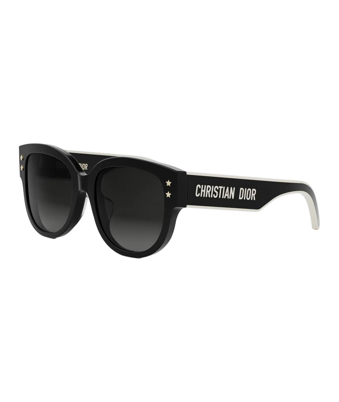 CHRISTIAN DIOR Черные пластиковые солнцезащитные очки, фото 1