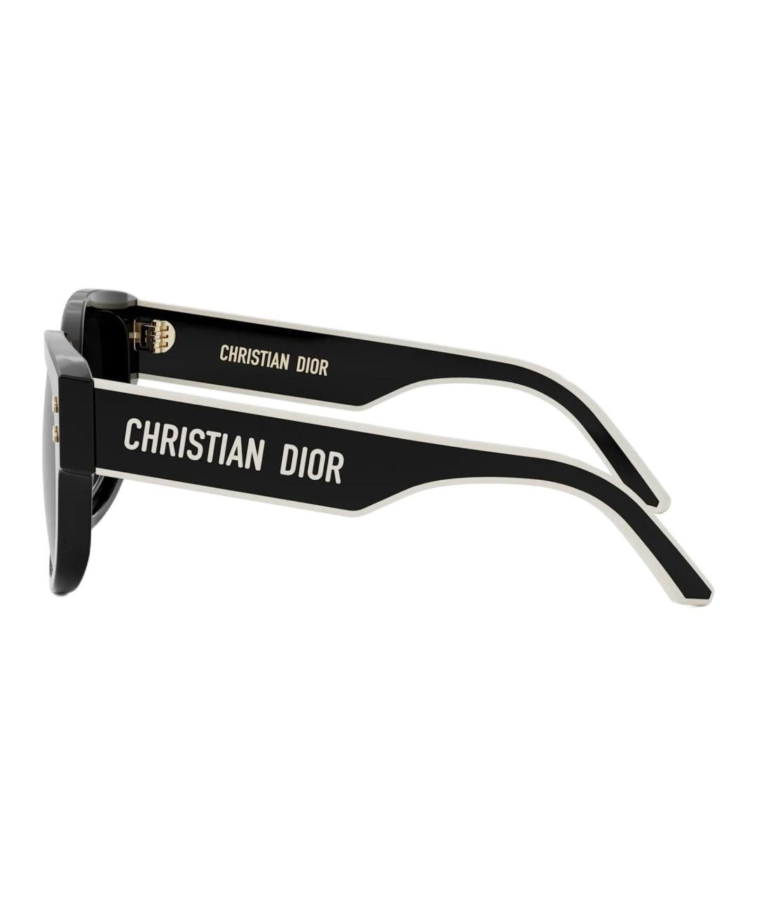 CHRISTIAN DIOR Черные пластиковые солнцезащитные очки, фото 4