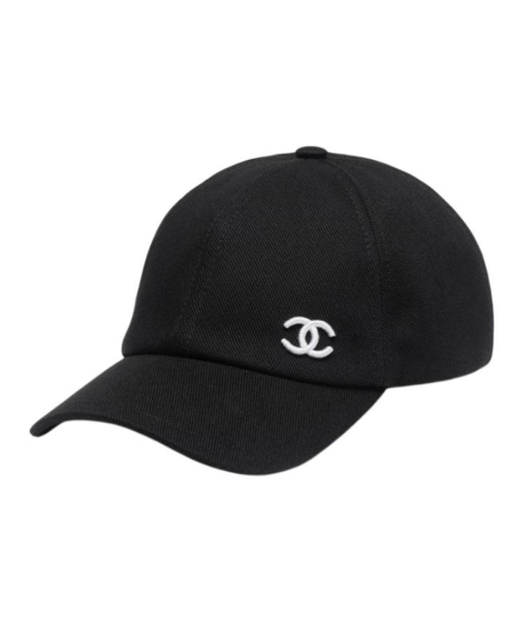 CHANEL Черная хлопковая кепка, фото 1
