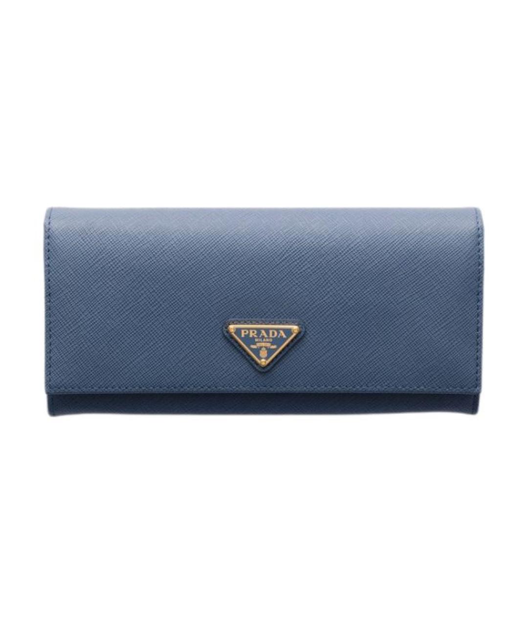PRADA Синий кожаный кошелек, фото 1
