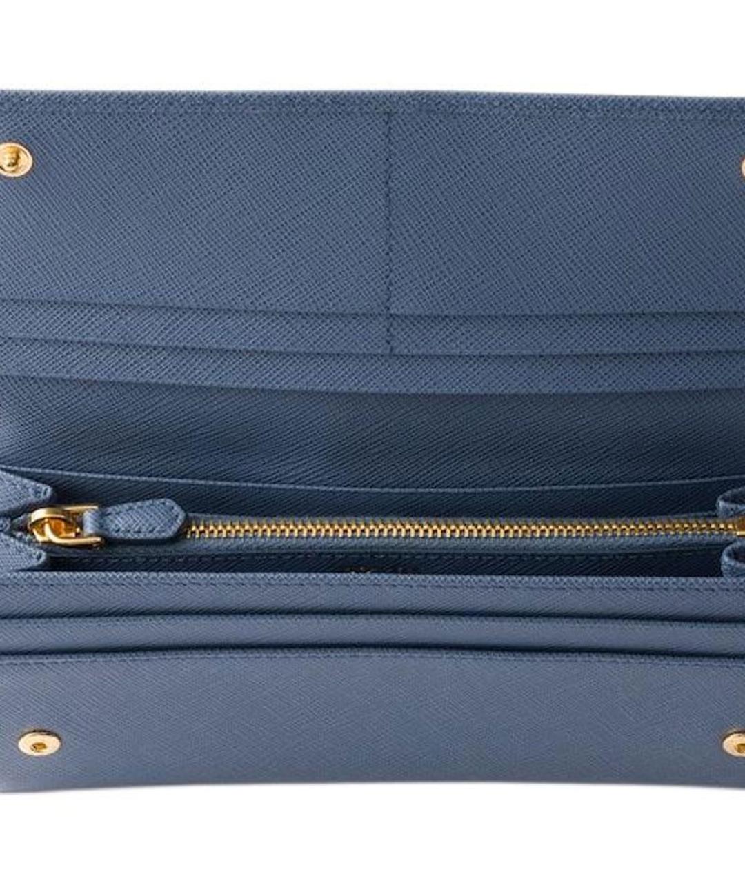 PRADA Синий кожаный кошелек, фото 5