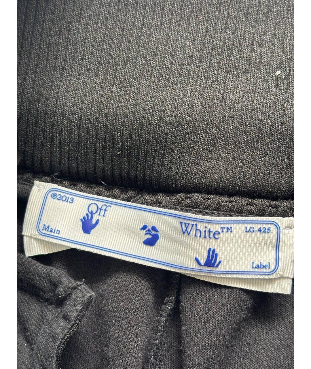 OFF-WHITE Черные велюровые спортивные брюки и шорты, фото 3
