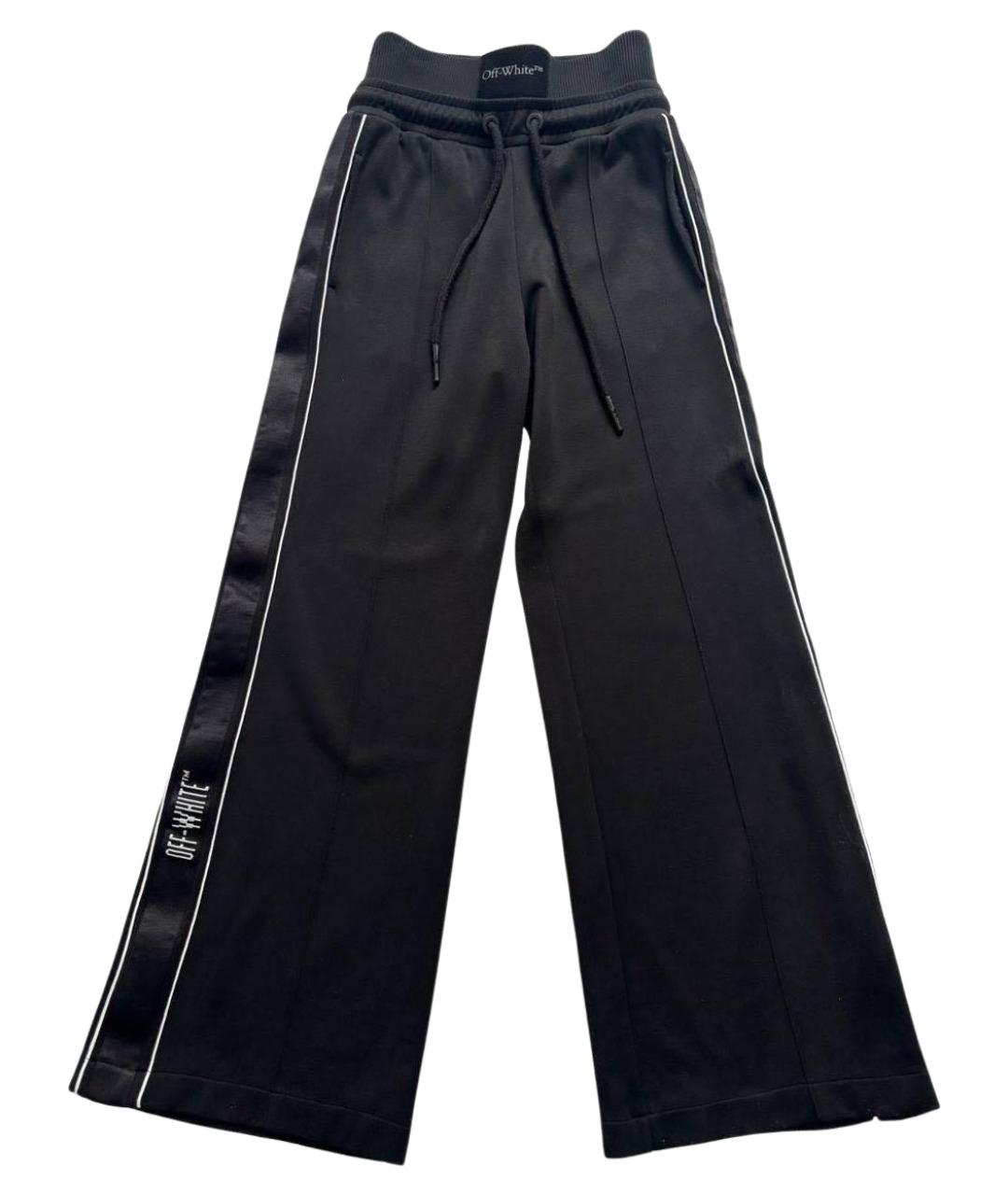 OFF-WHITE Черные велюровые спортивные брюки и шорты, фото 1
