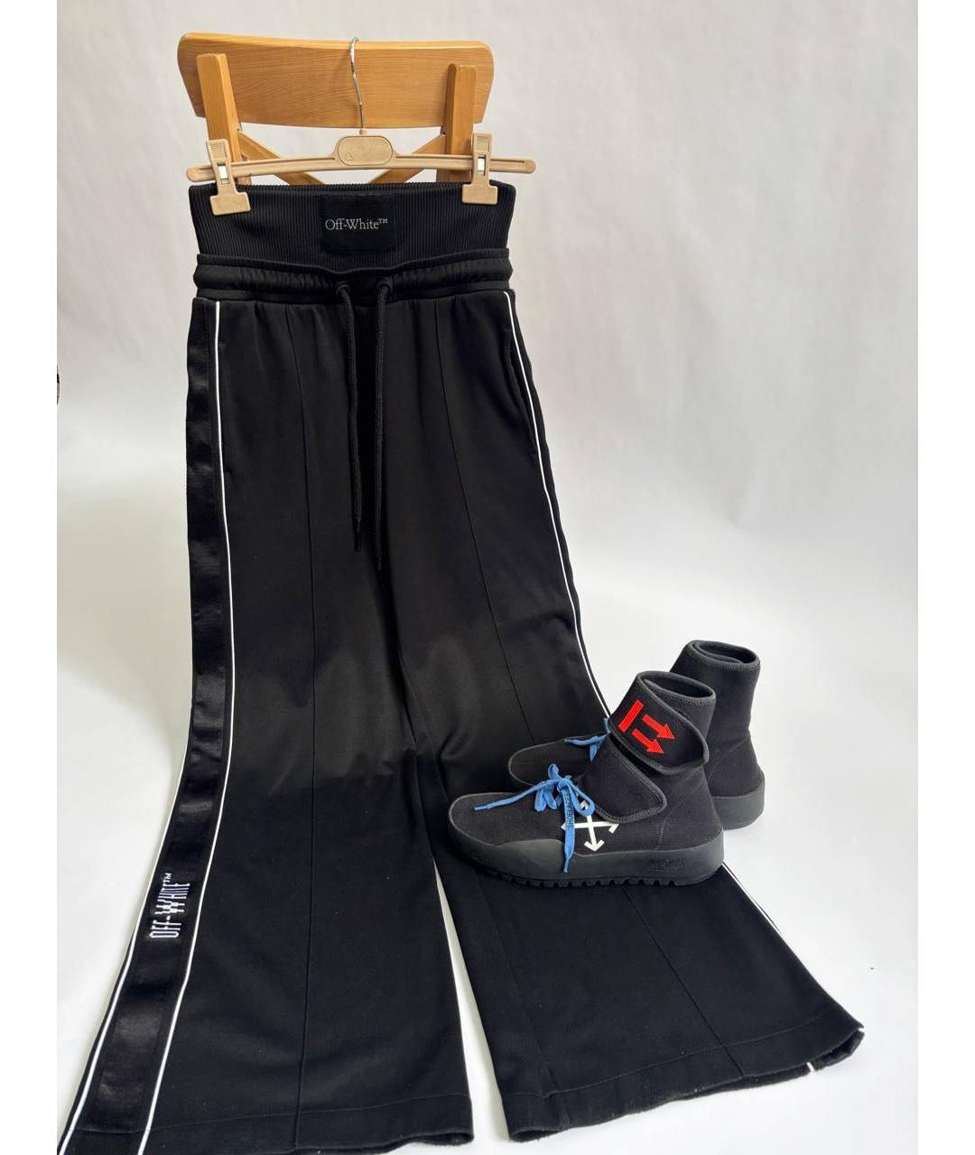 OFF-WHITE Черные велюровые спортивные брюки и шорты, фото 4